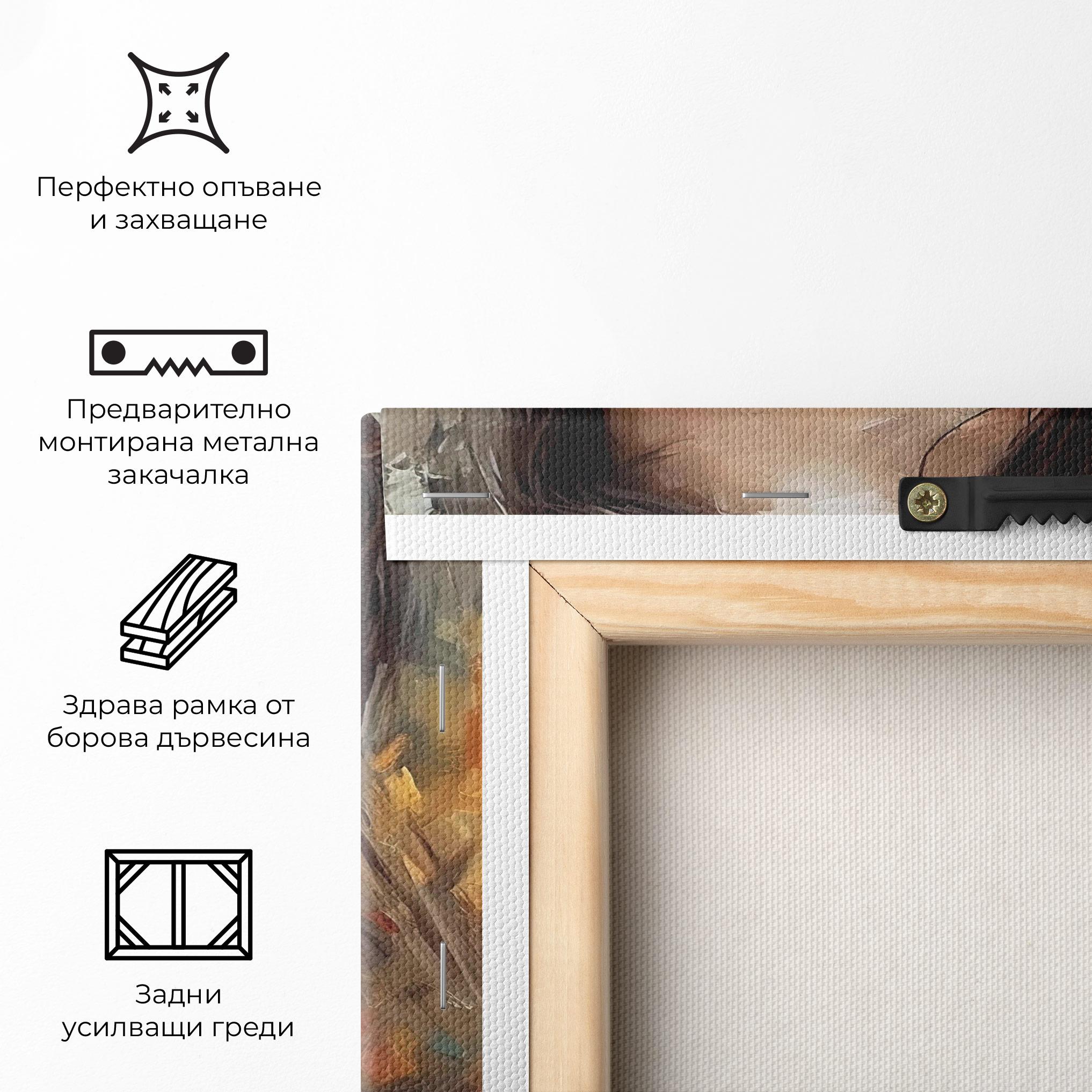 Картина на платно Closeup Impasto Portrait mockup 5