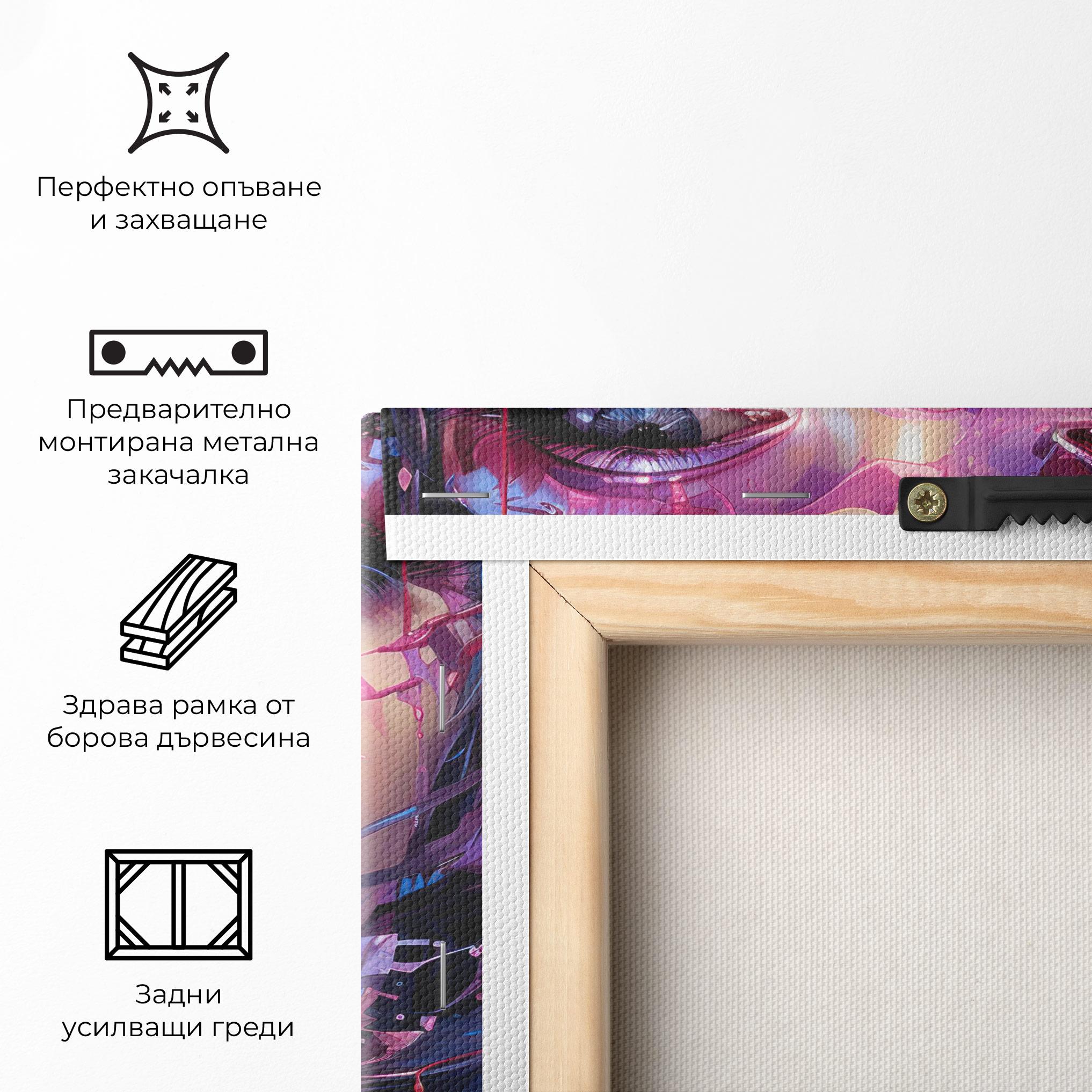 Картина на платно Cute Purple Girl mockup 5