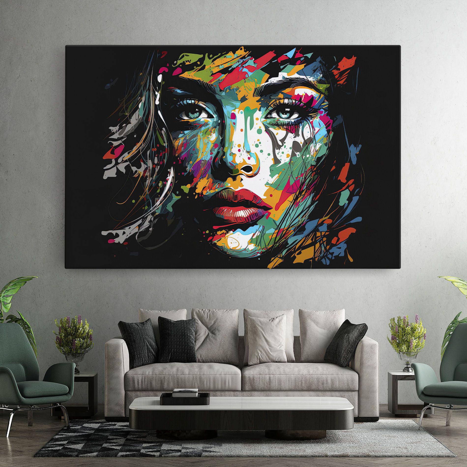 Abstract Stylish Portrait mockup 7