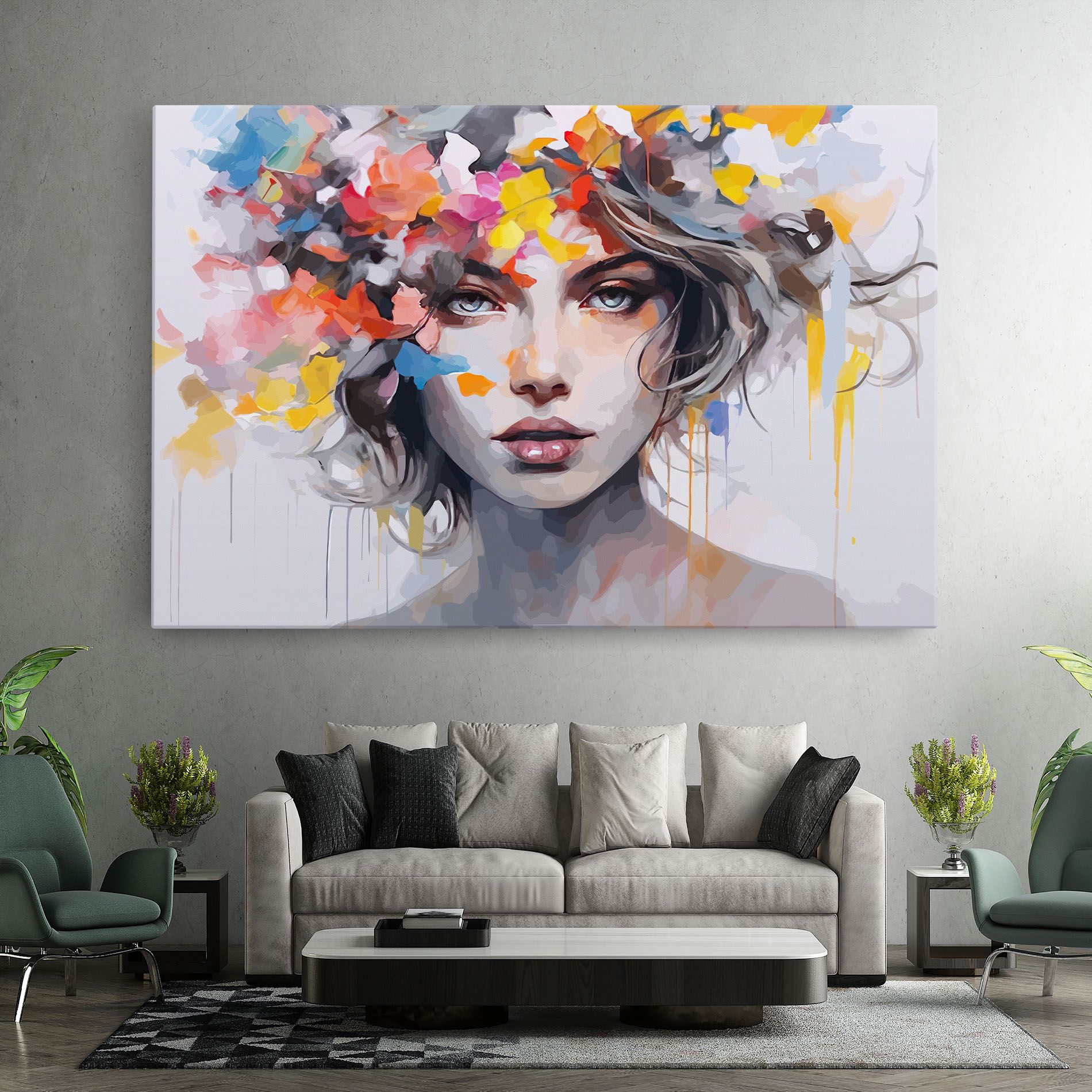 Colorful Hair Portrait mockup 7