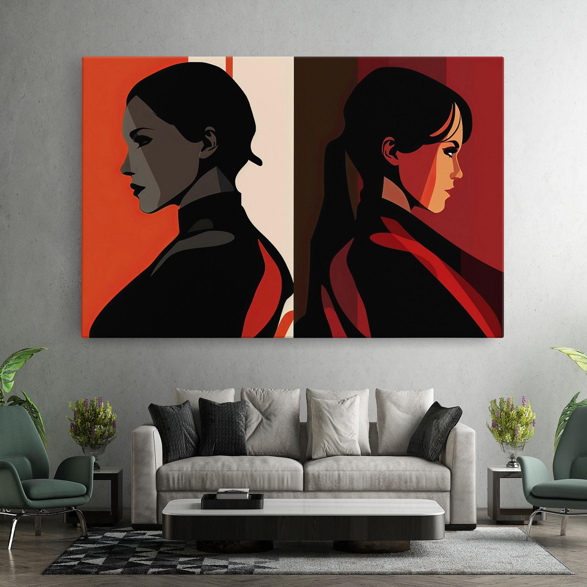 Картина на платно Graphical Portrait mockup 7