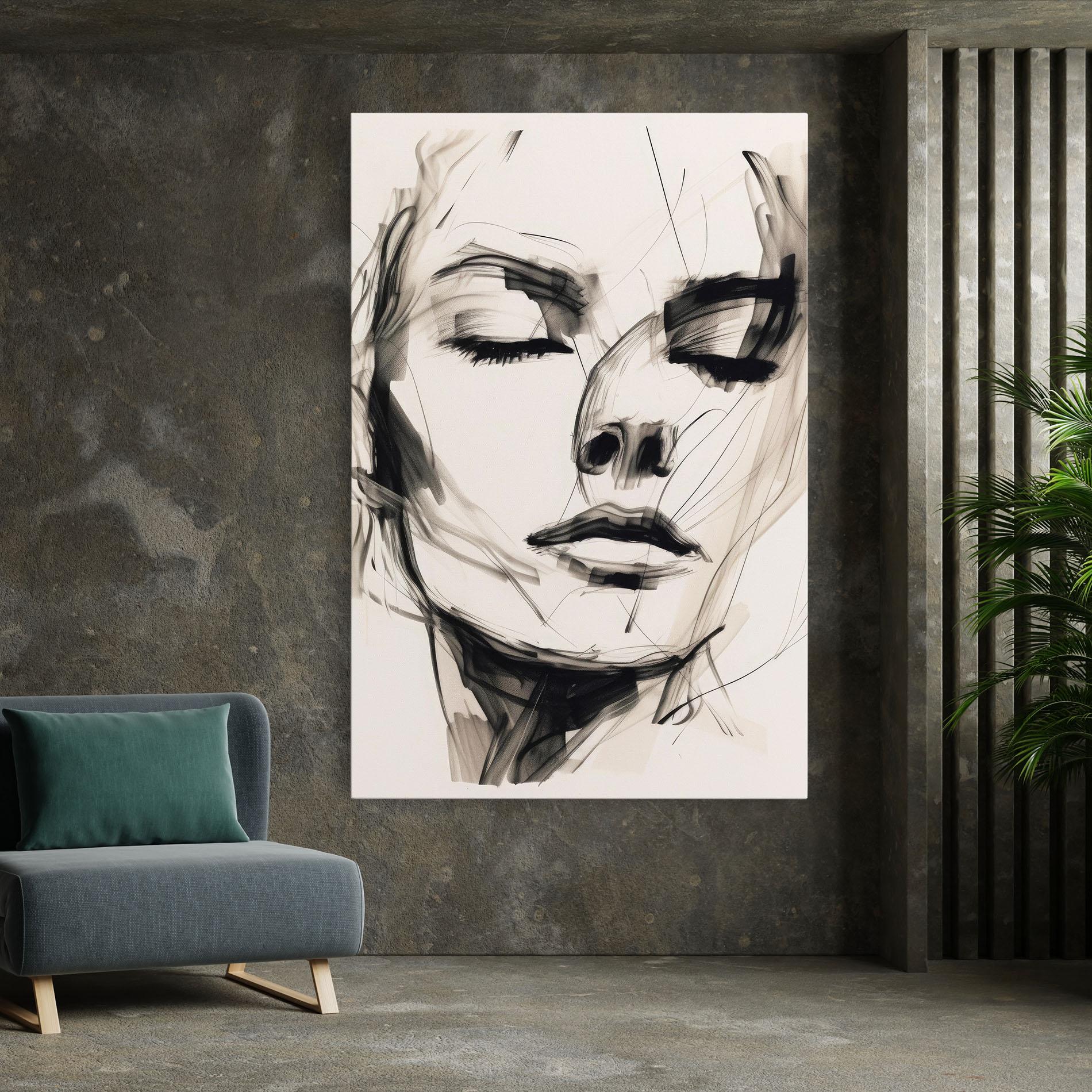 Картина на платно Continuous Line Woman mockup 7