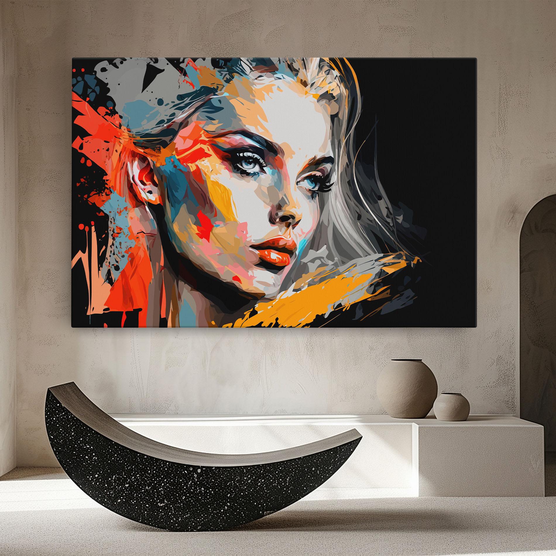 Картина на платно Blue Eye Face mockup 8