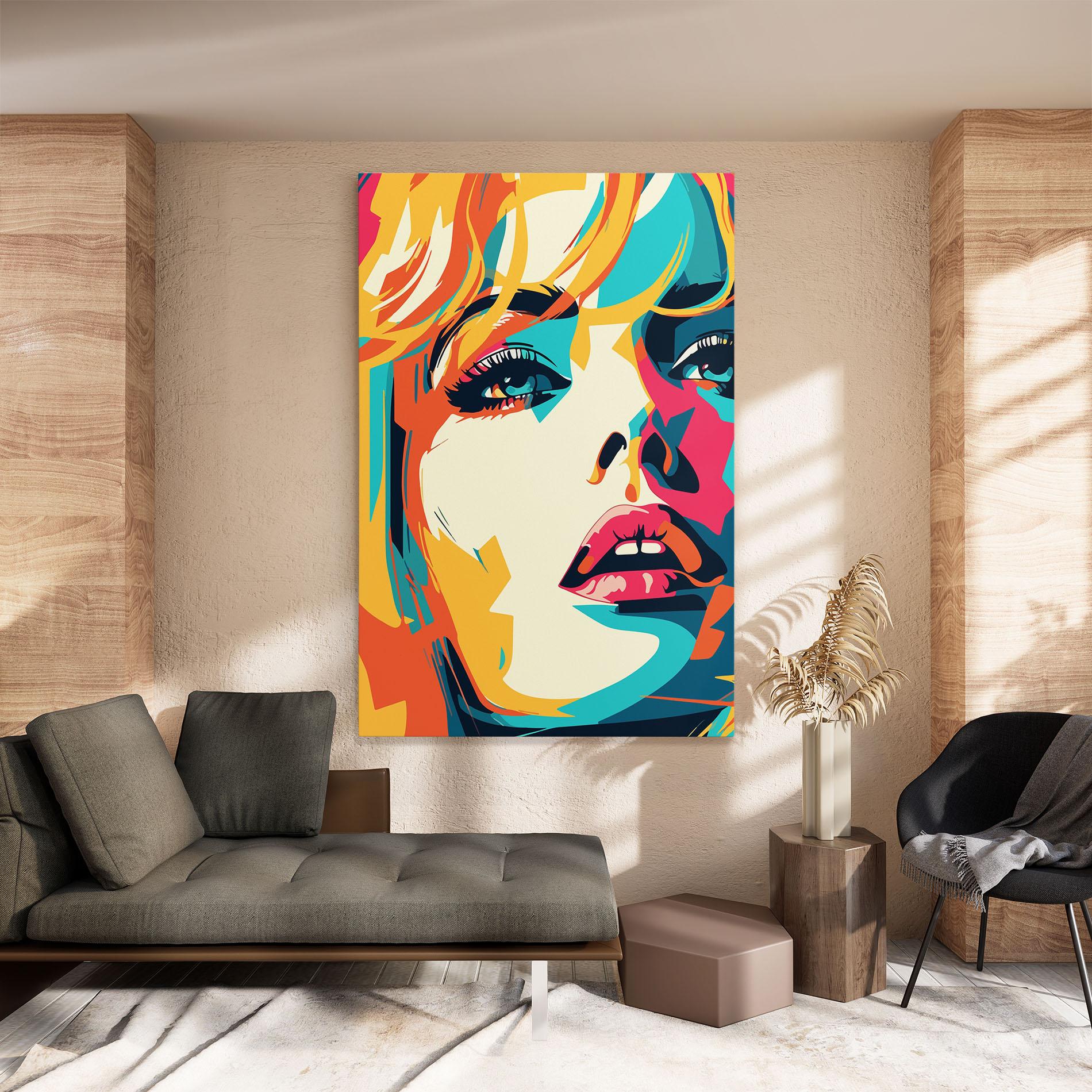 Картина на платно Blonde Girl Portrait mockup 8