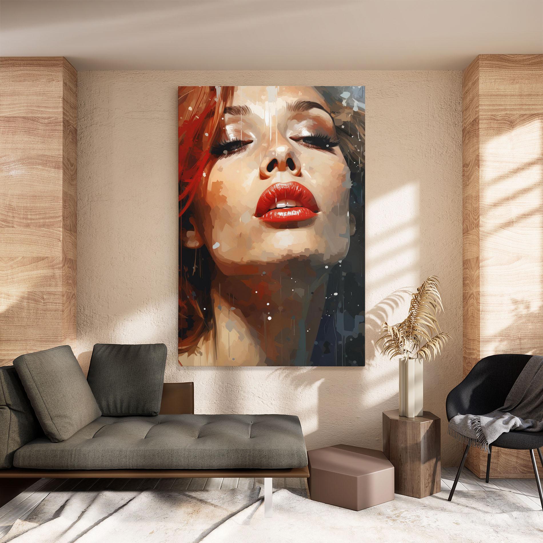 Картина на платно Close Up Look Portrait mockup 8