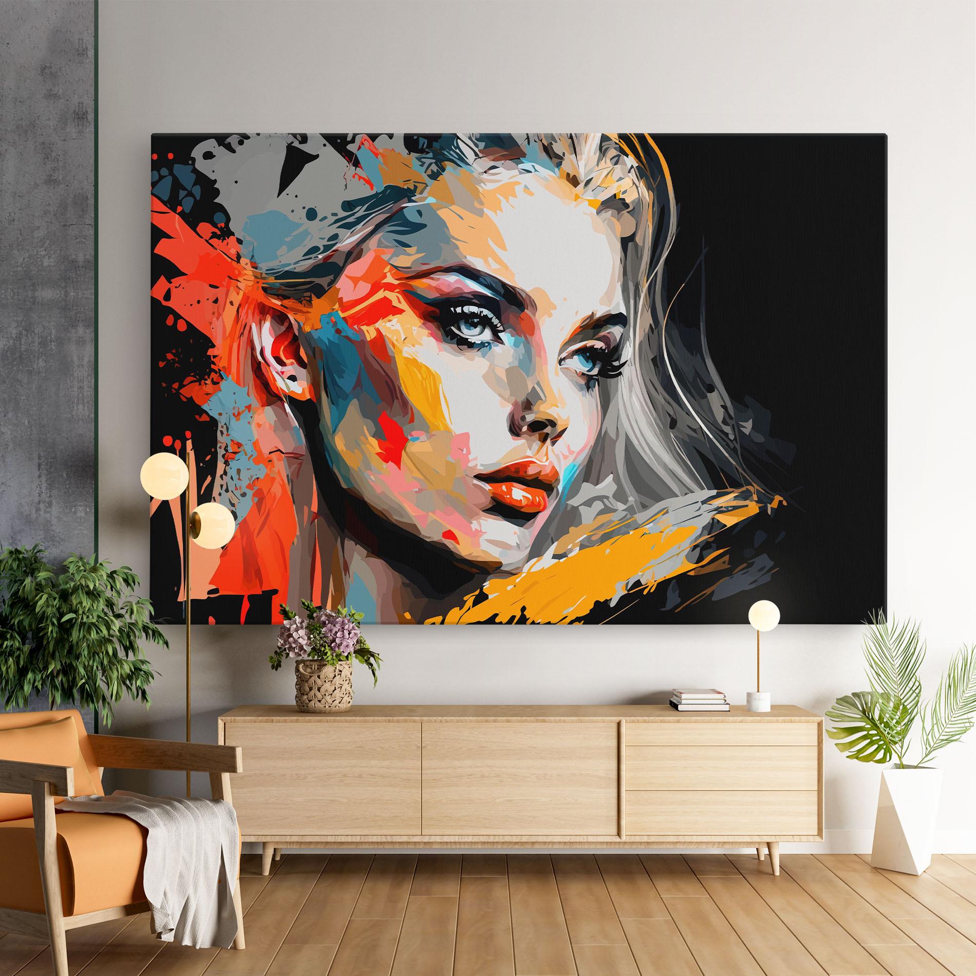 Картина на платно Blue Eye Face mockup 9