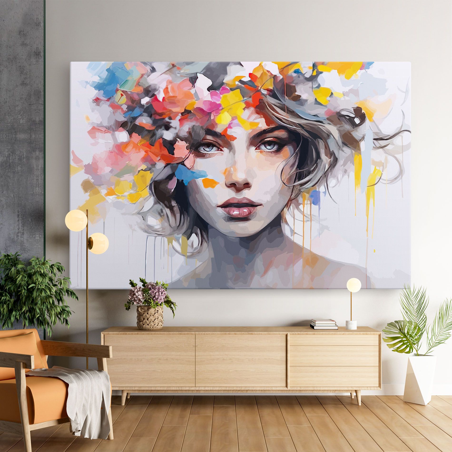 Colorful Hair Portrait mockup 9