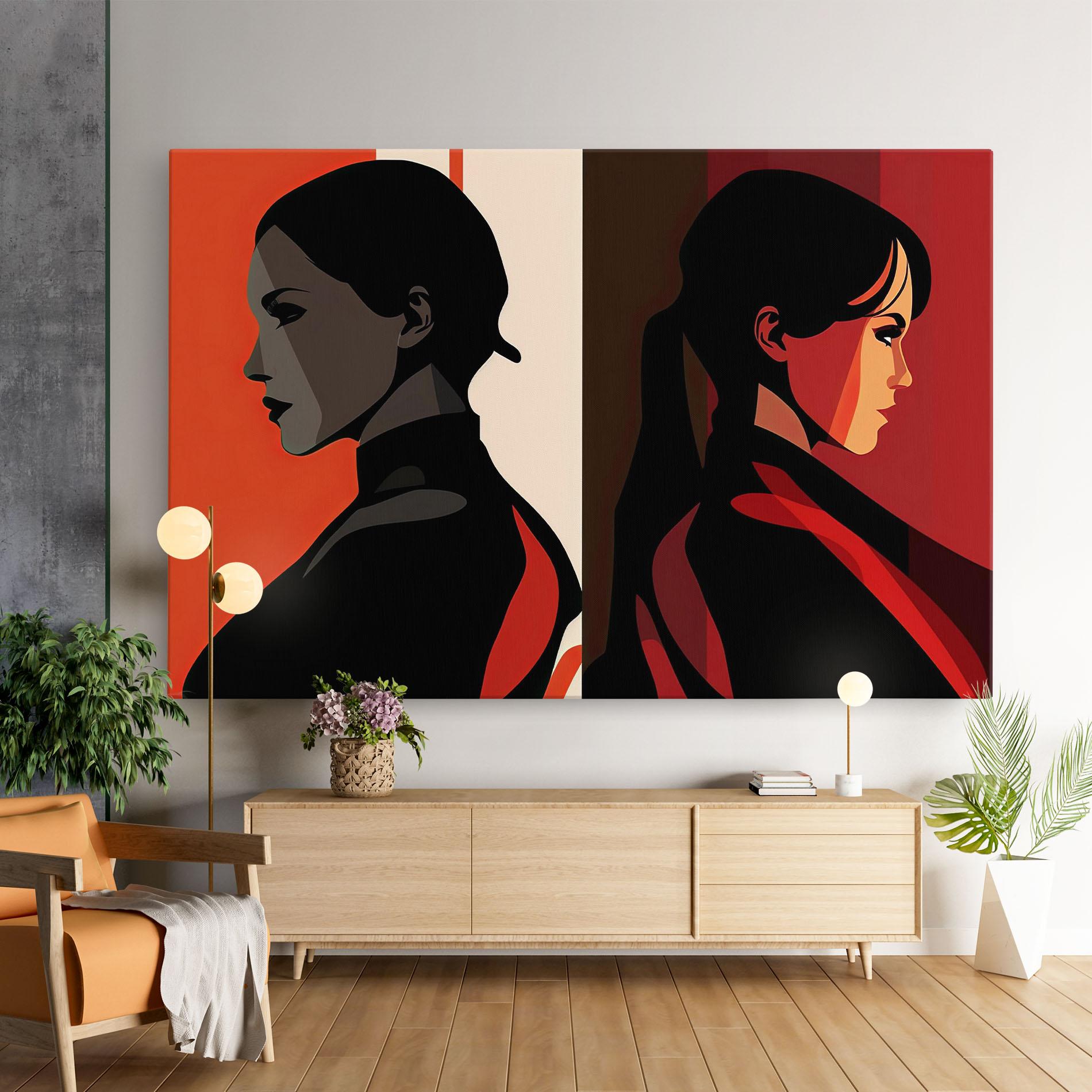 Картина на платно Graphical Portrait mockup 9