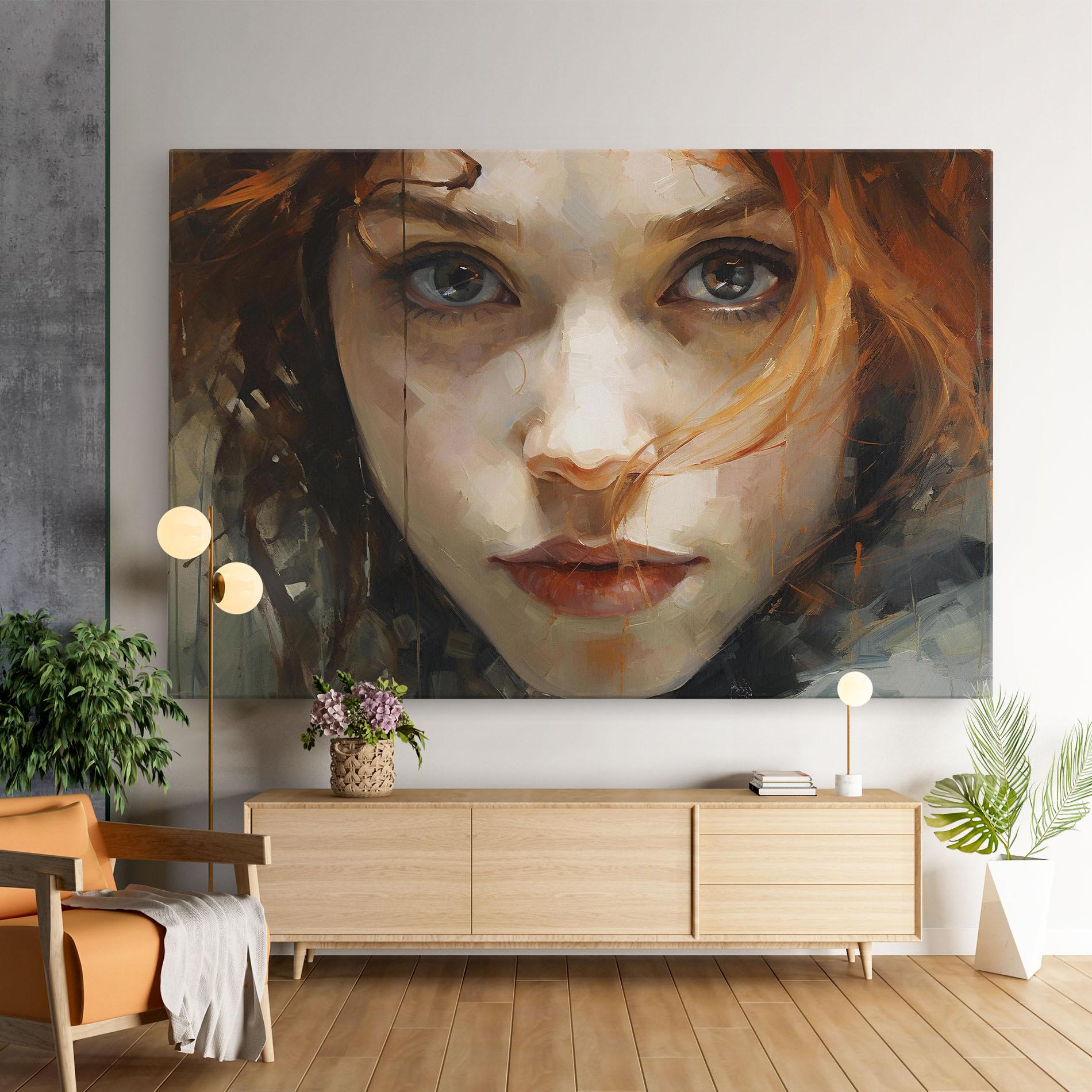 Картина на платно Portrait Oil Painting mockup 9