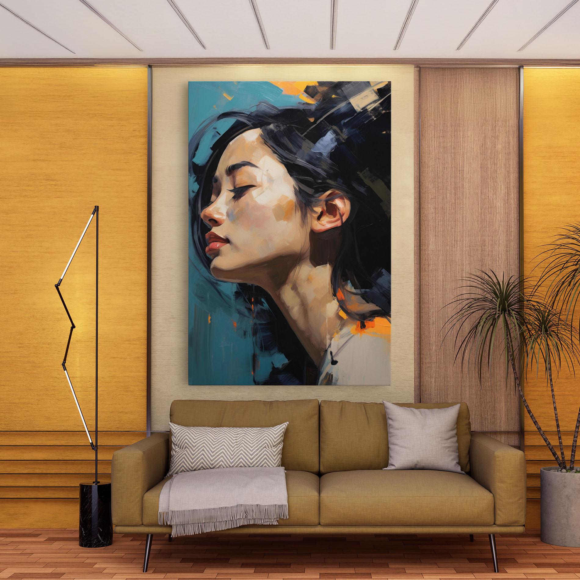 Картина на платно Acrylic Asian Portrait mockup 9