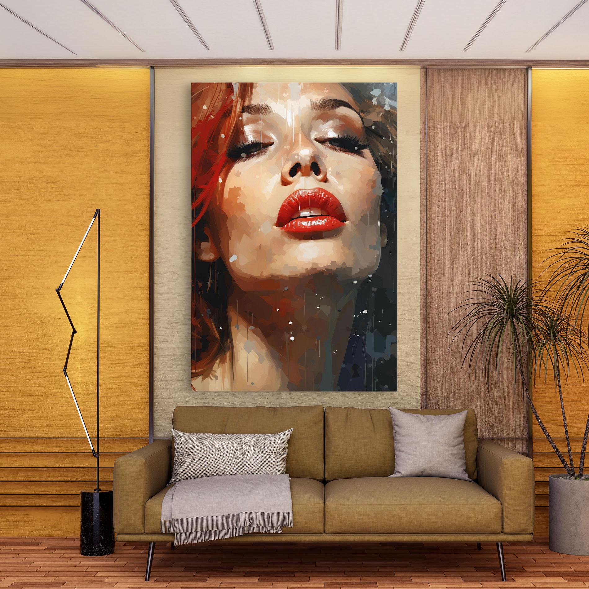 Картина на платно Close Up Look Portrait mockup 9