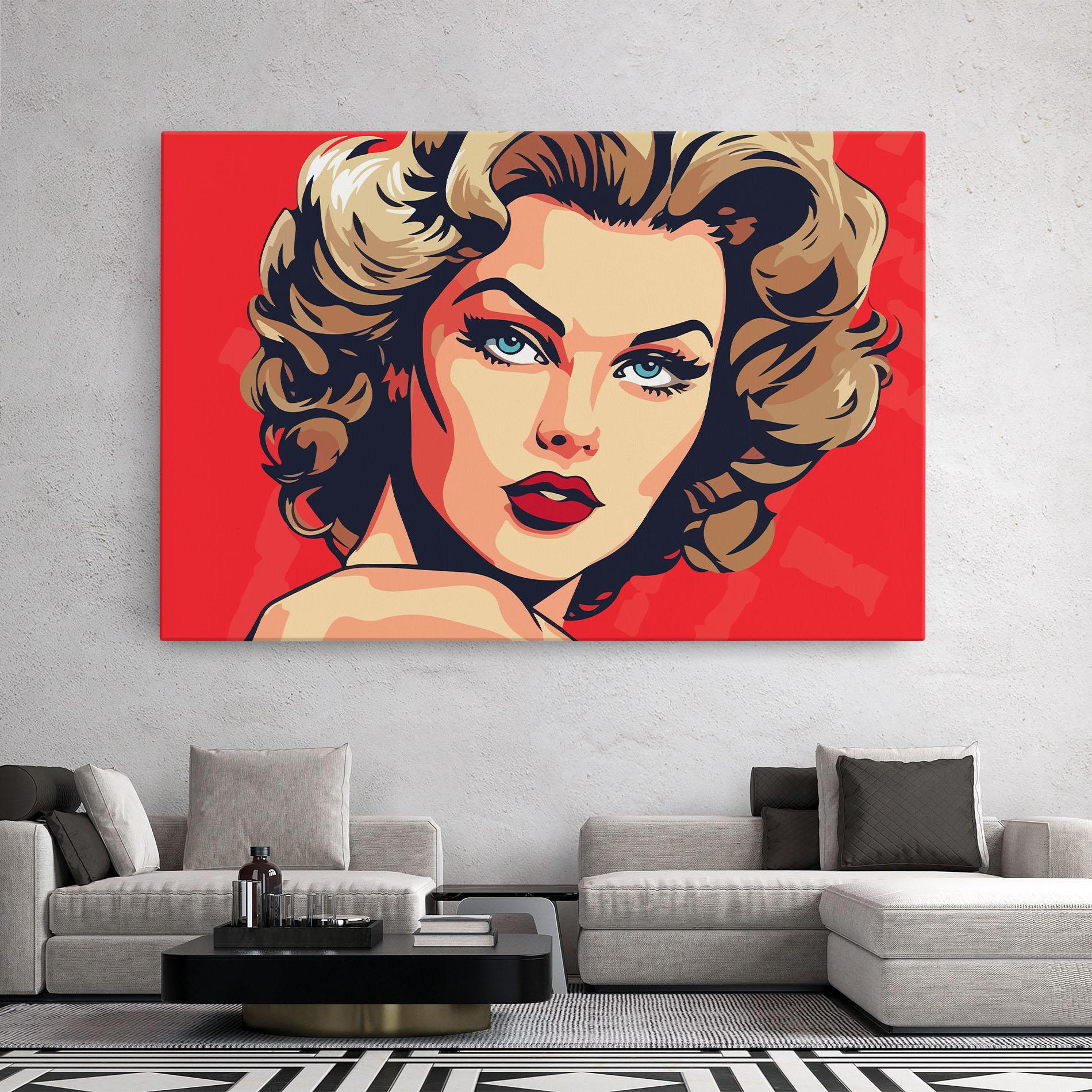 Картина на платно Blue Eyes Portrait mockup 2