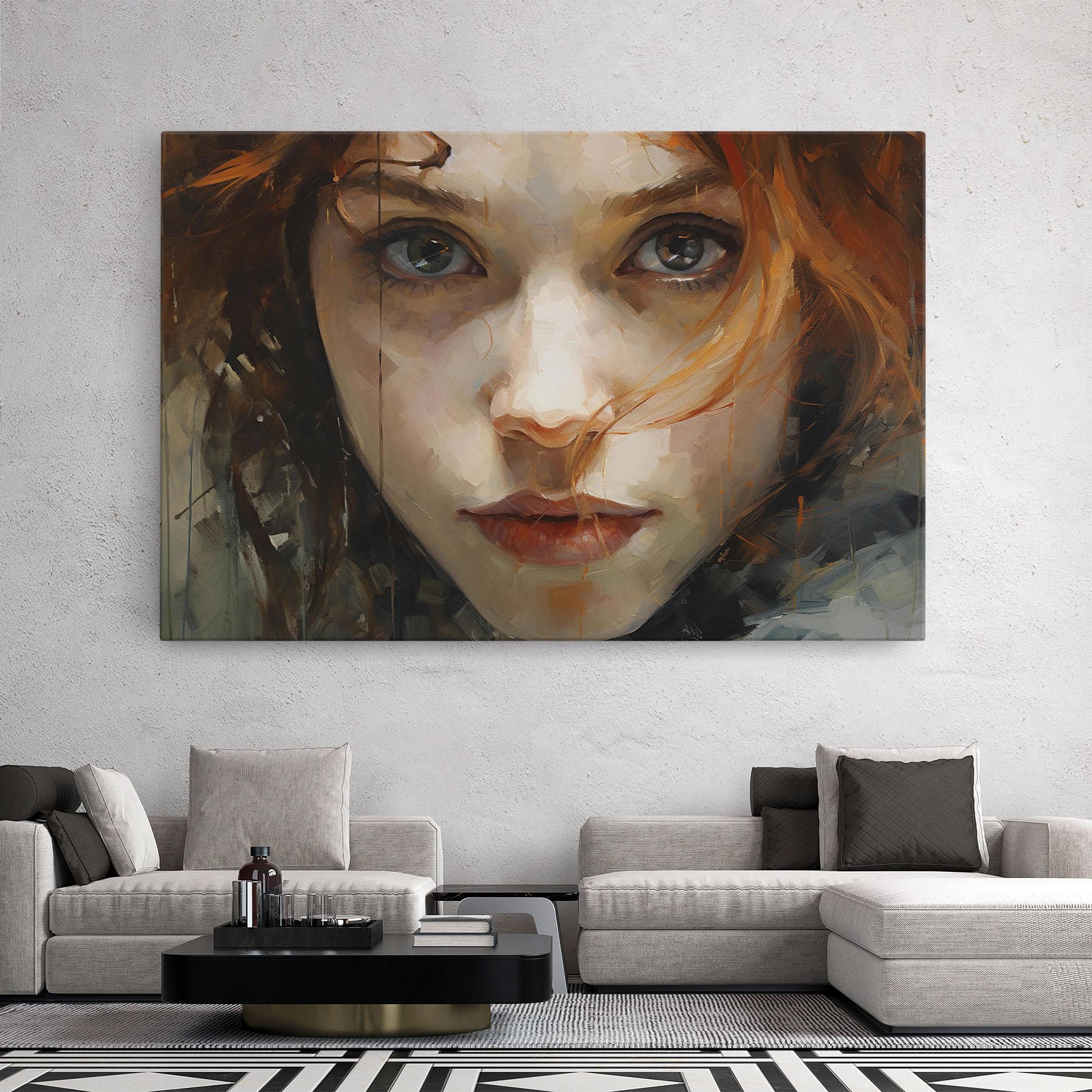 Картина на платно Portrait Oil Painting mockup 2