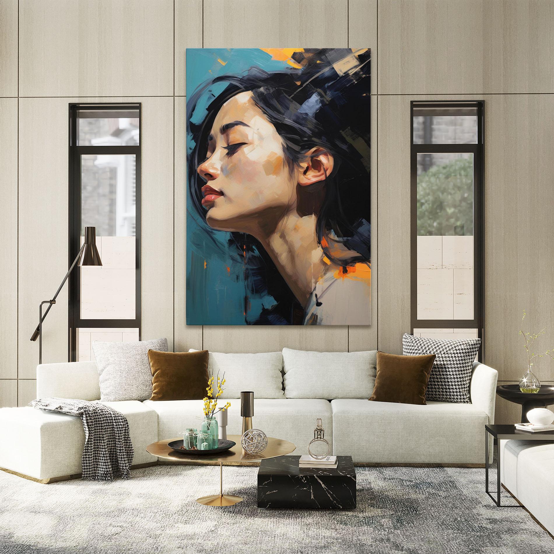 Картина на платно Acrylic Asian Portrait mockup 2