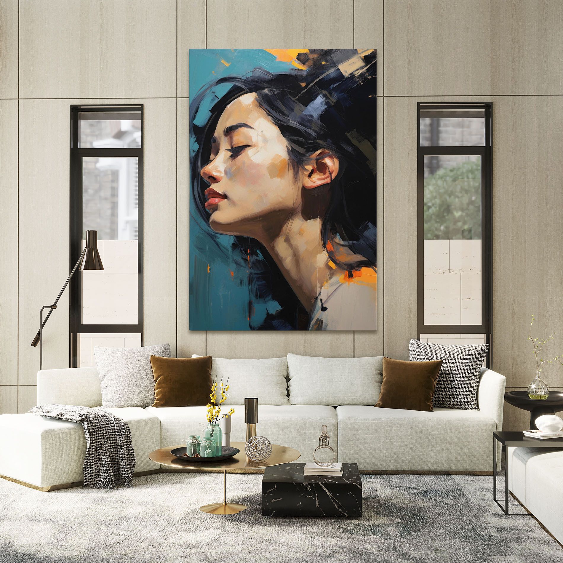 Acrylic Asian Portrait mockup 2