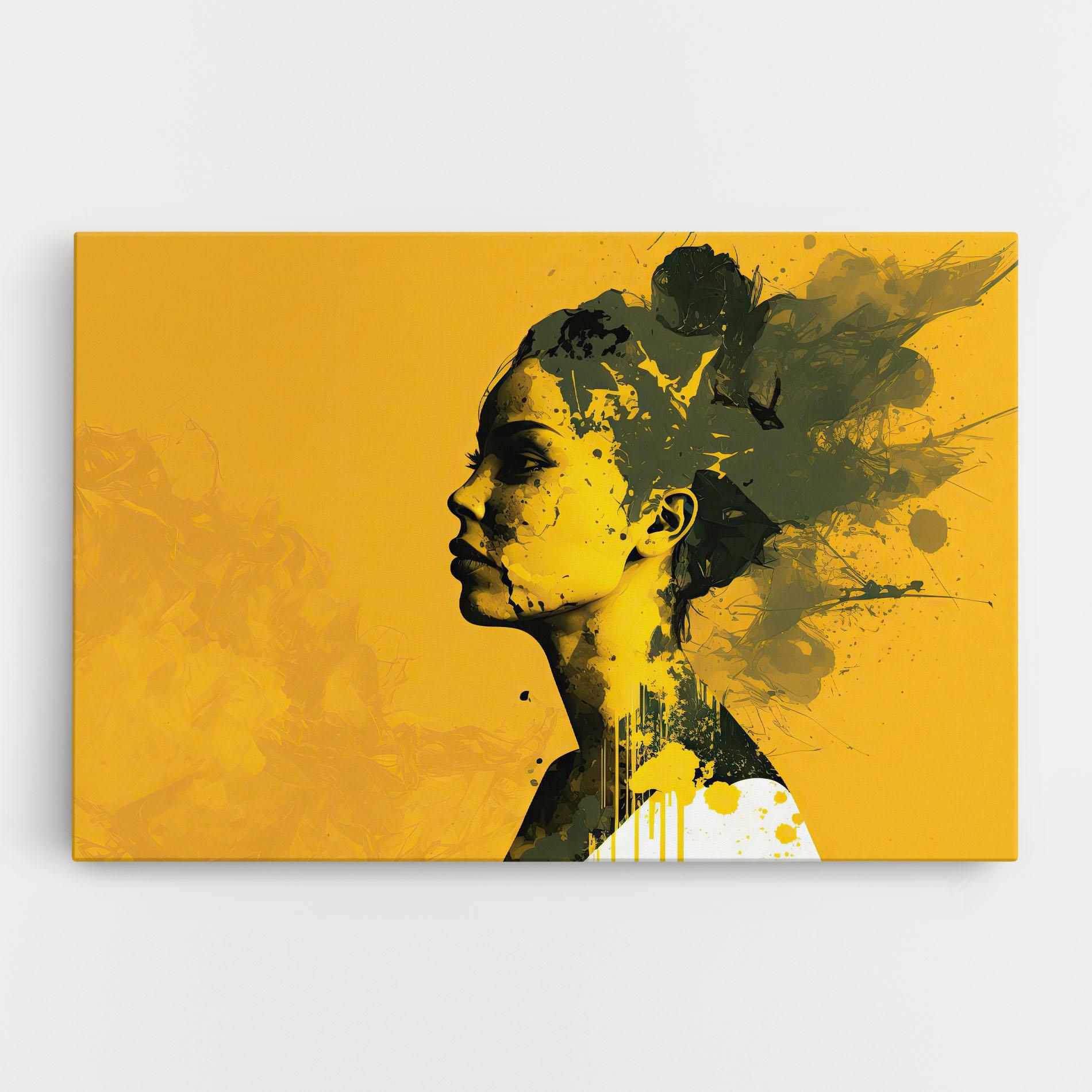 Картина на платно Thinking Yellow mockup 0