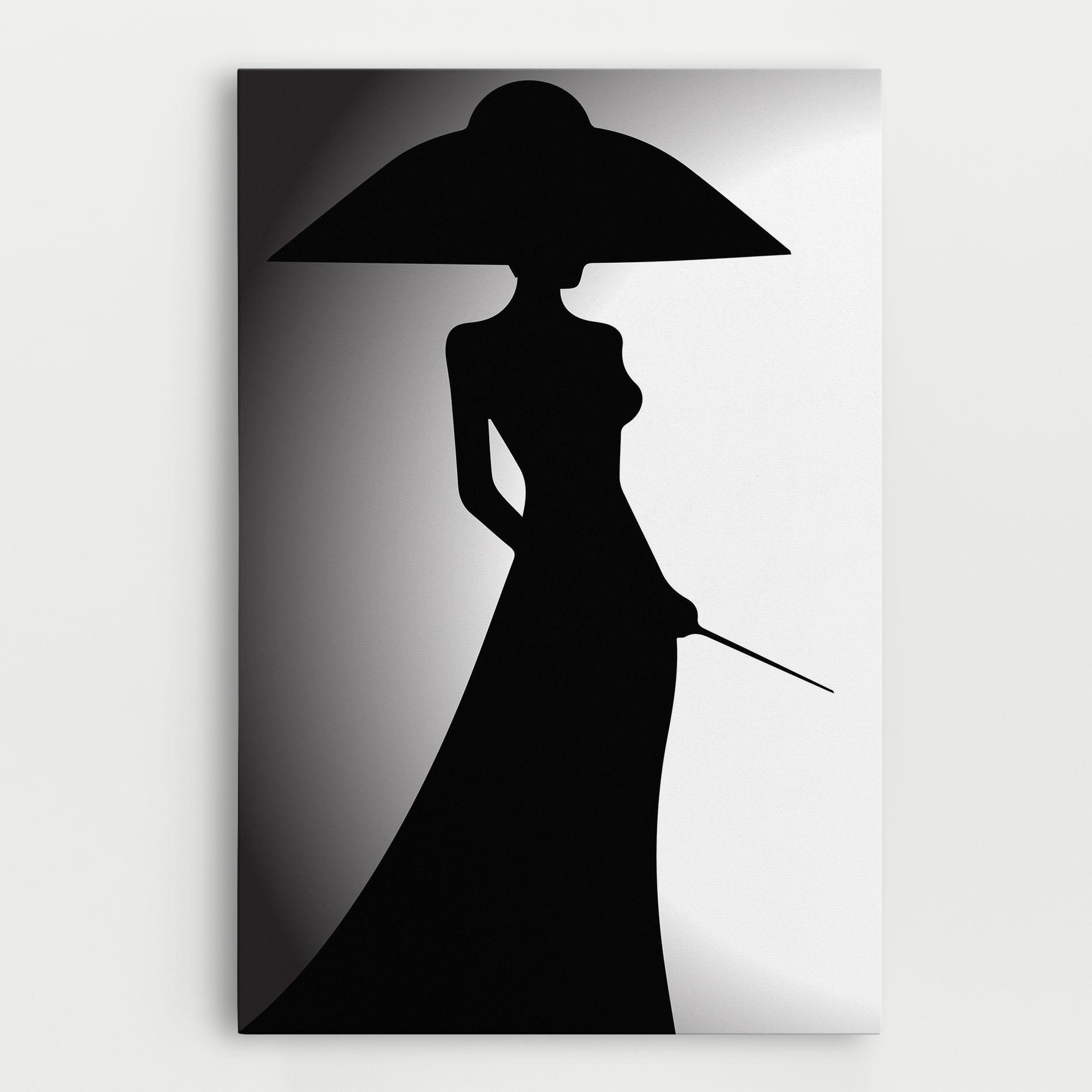 Картина на платно Big Hat Lady mockup 0