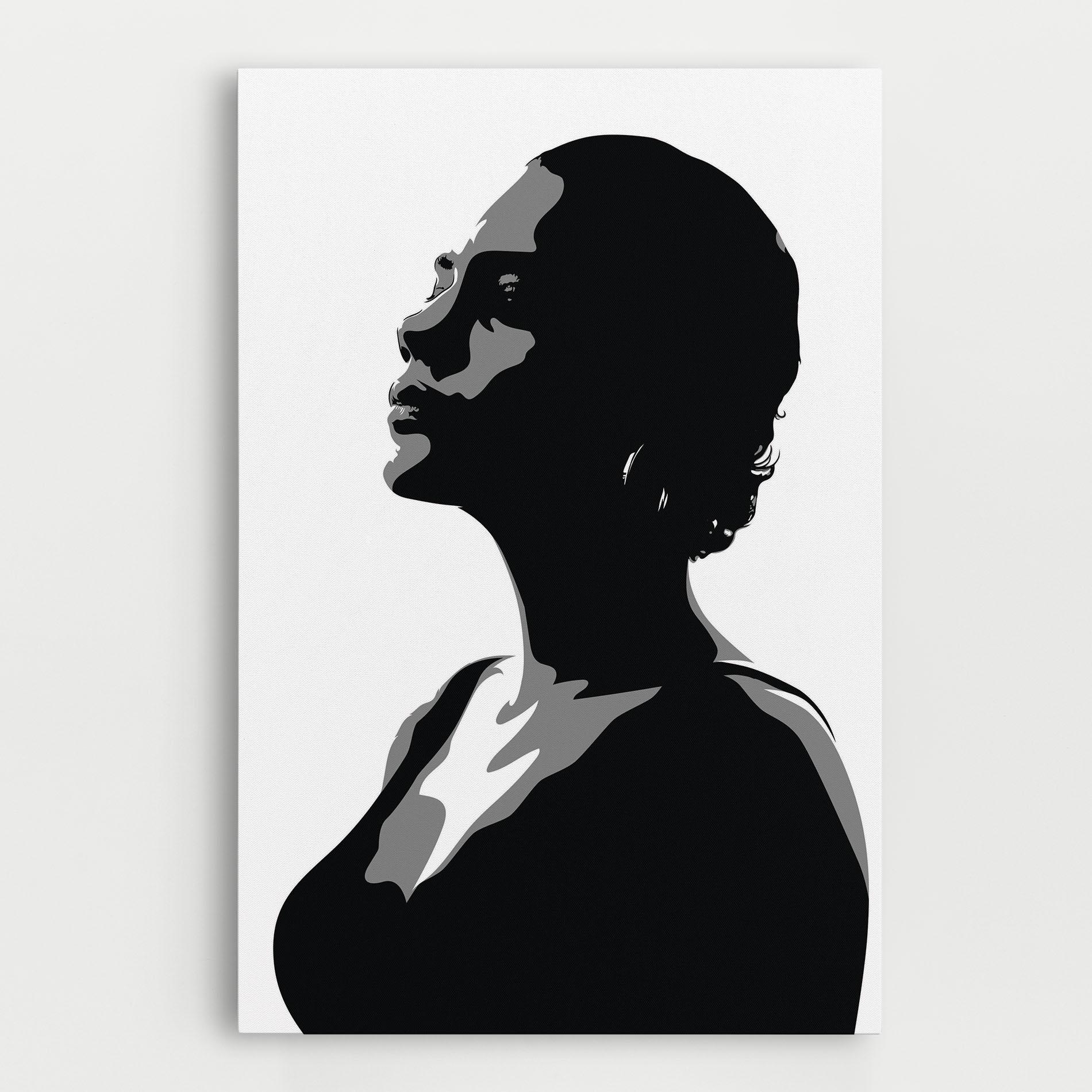 Картина на платно Black Woman Shilouette mockup 0
