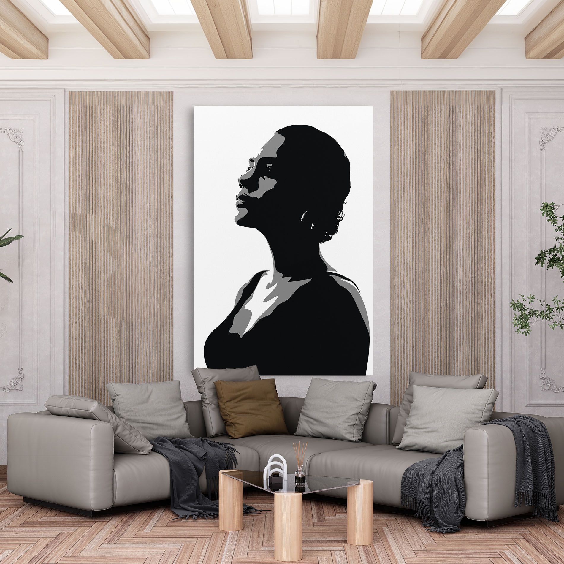 Black Woman Shilouette mockup 6