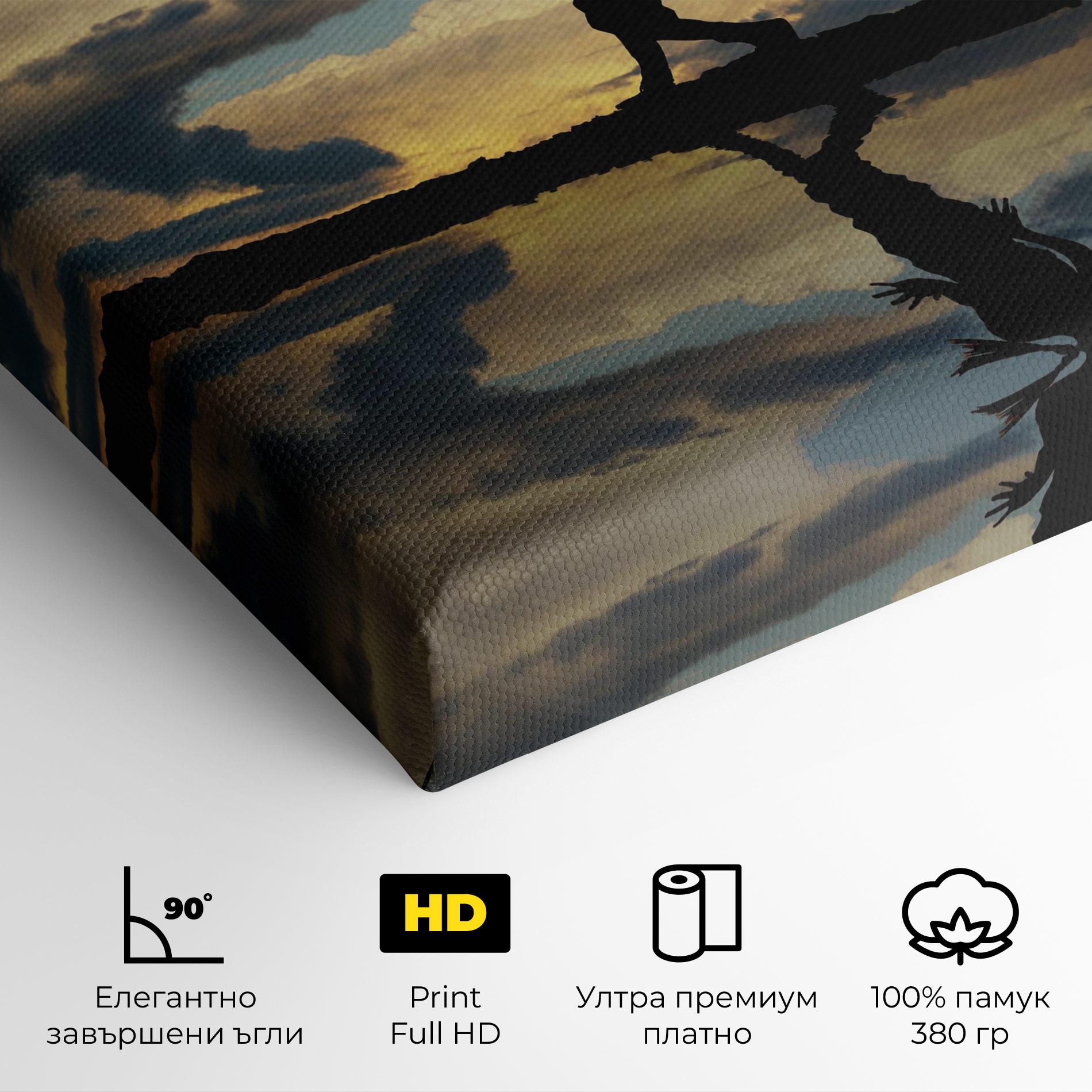 Картина на платно Little Girl Jumping mockup 4