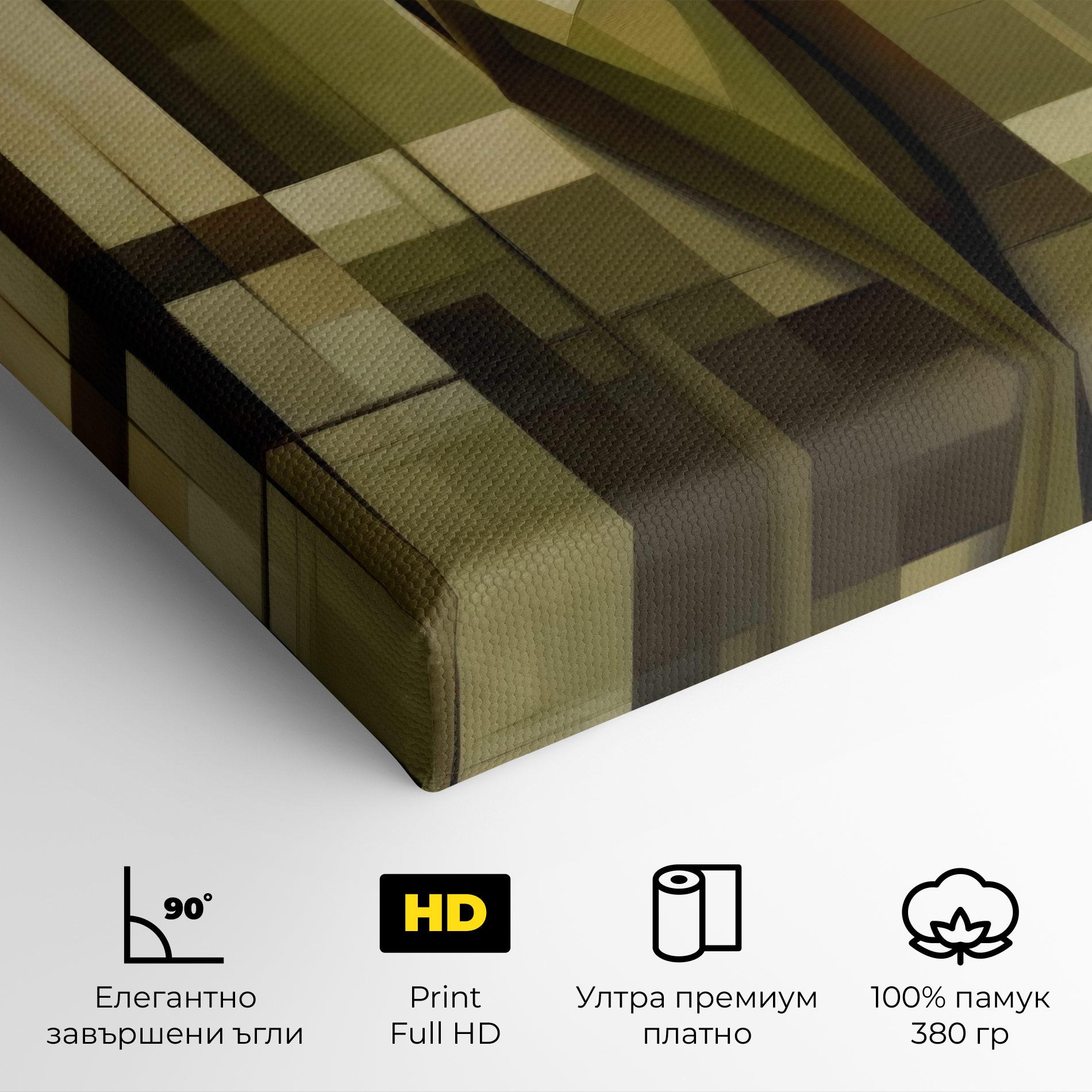 Картина на платно Olive Green Shilouete mockup 4