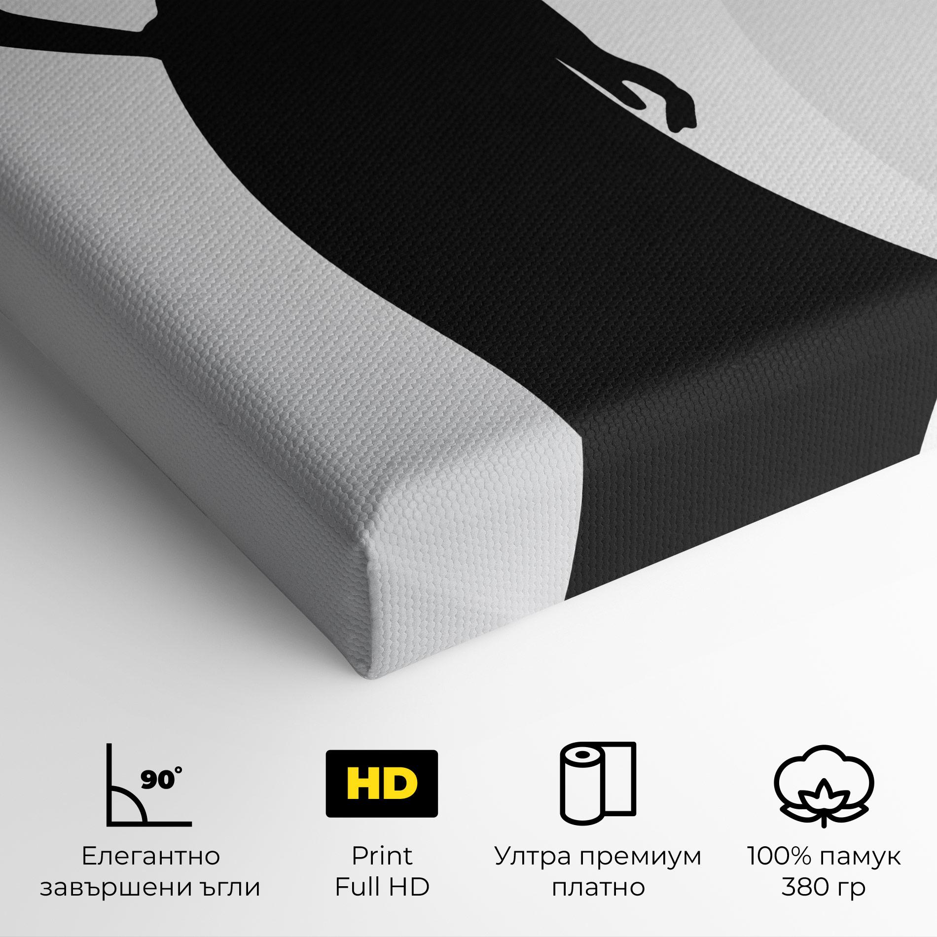 Картина на платно Silhouette Lady mockup 4