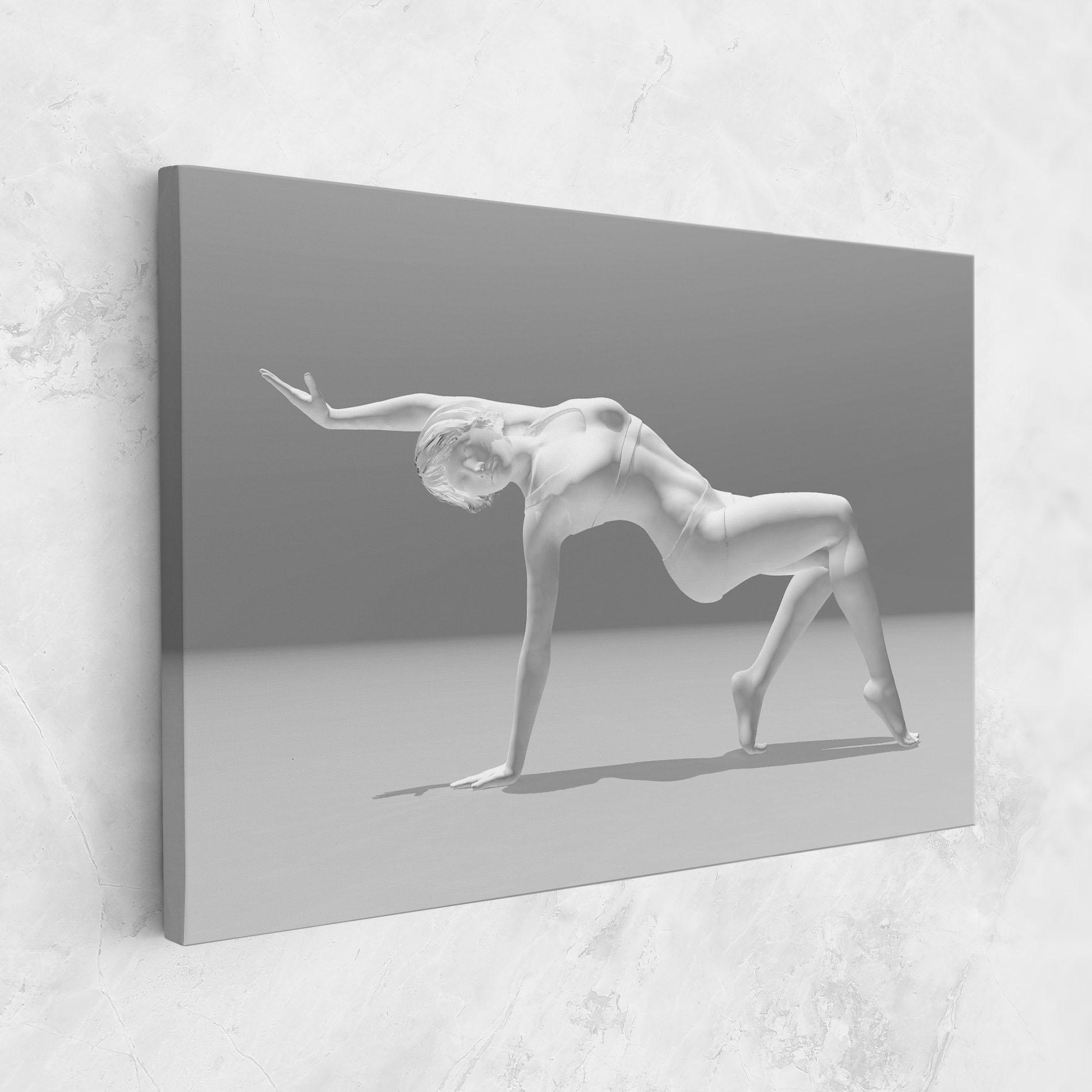 Картина на платно 3d Gymnastic Pose mockup 1