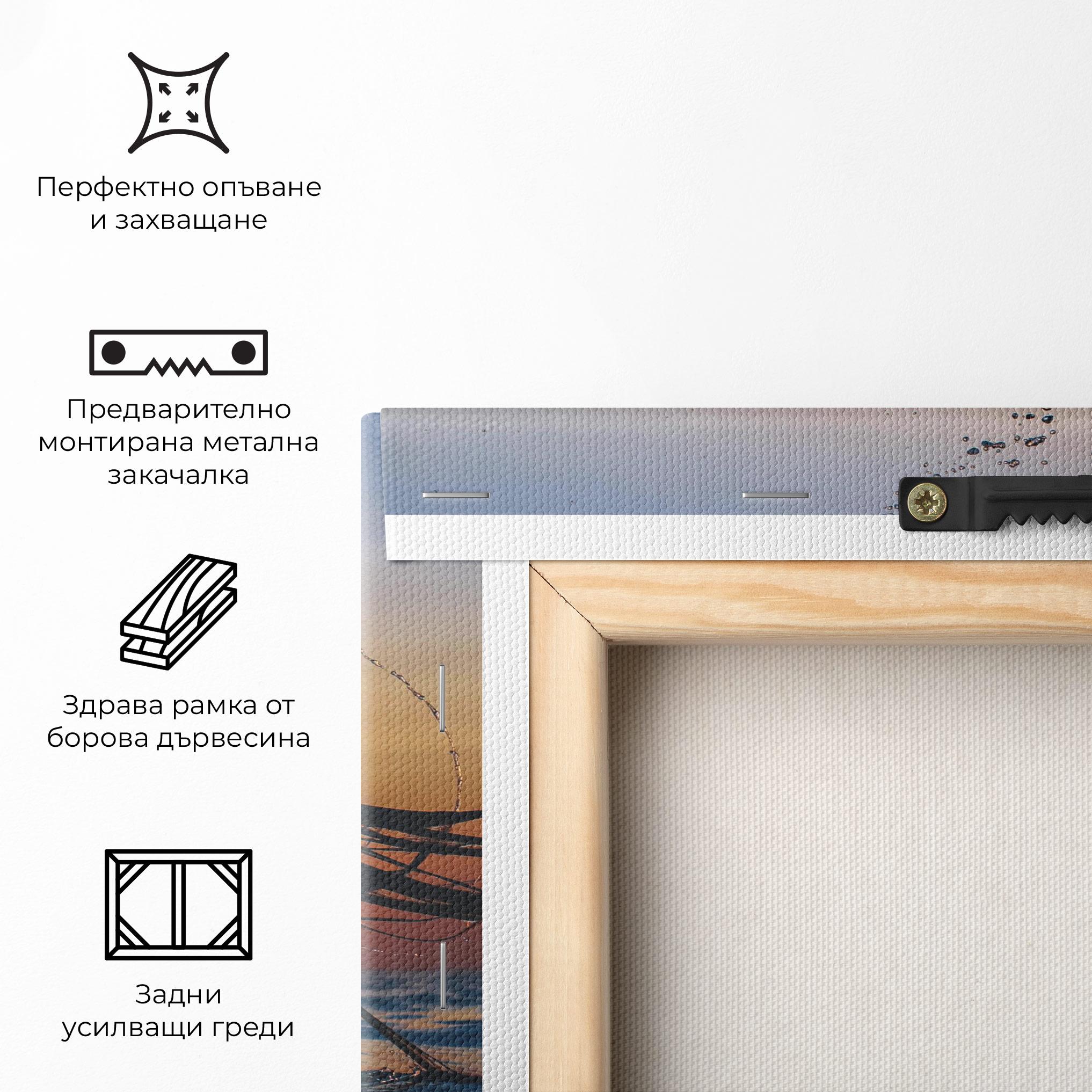 Картина на платно Ocean Woman Shilouette mockup 5