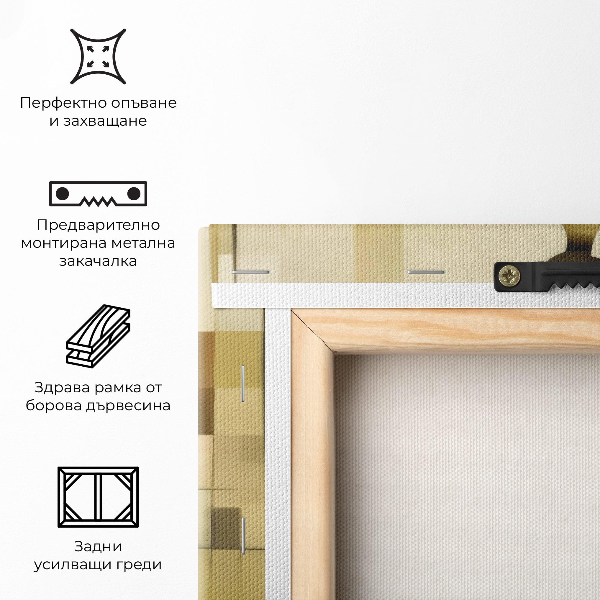 Картина на платно Olive Green Shilouete mockup 5