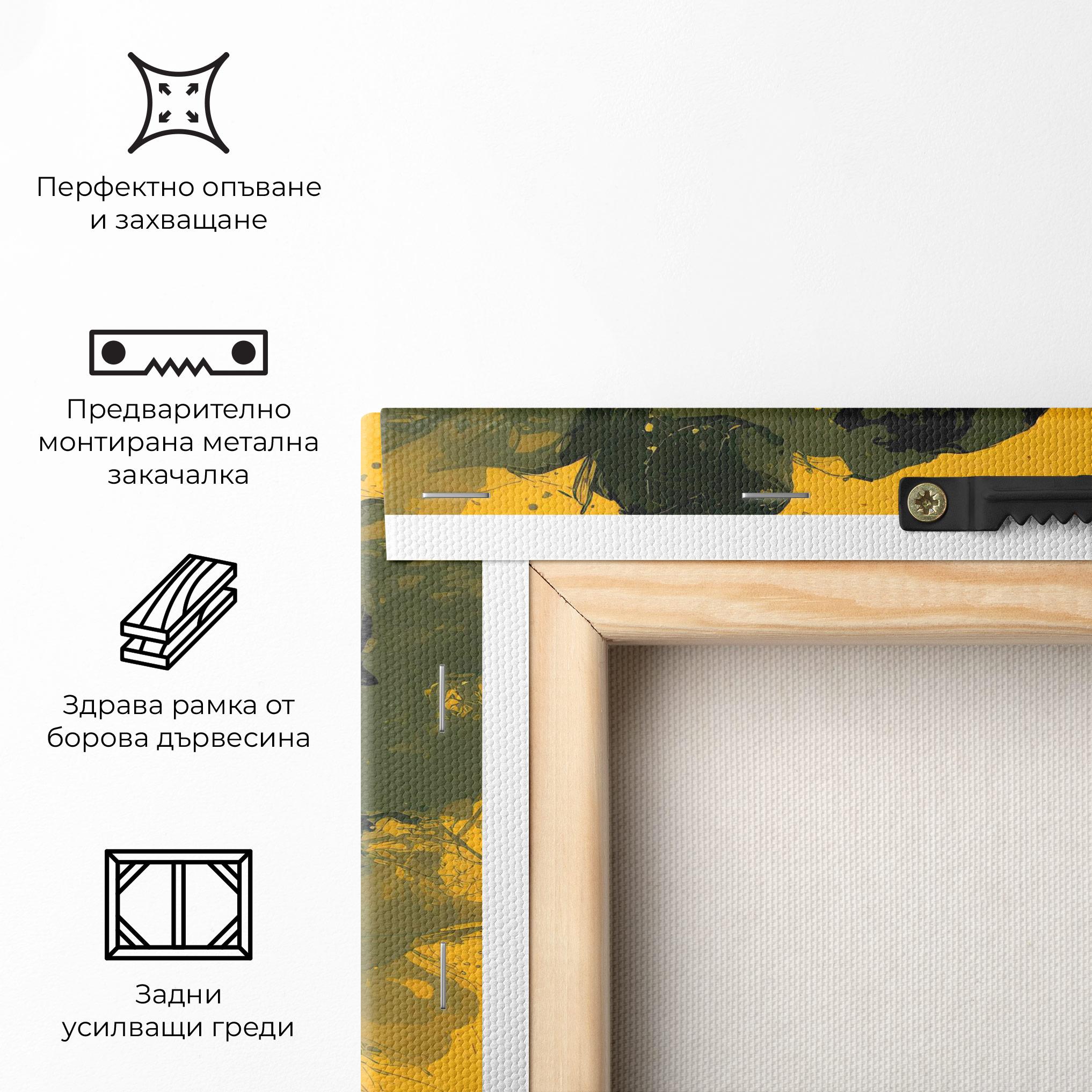 Картина на платно Thinking Yellow mockup 5