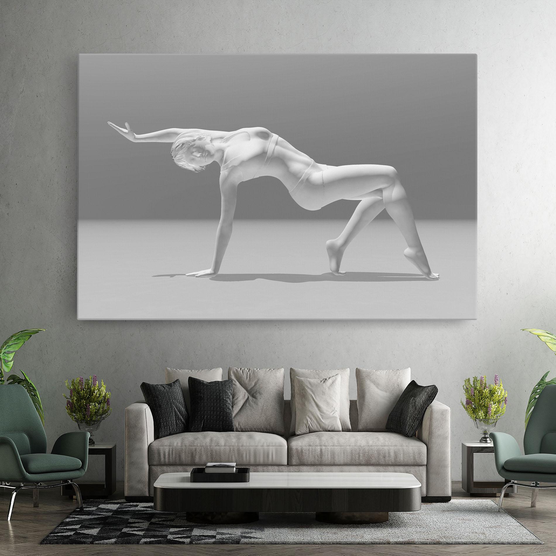 Картина на платно 3d Gymnastic Pose mockup 7