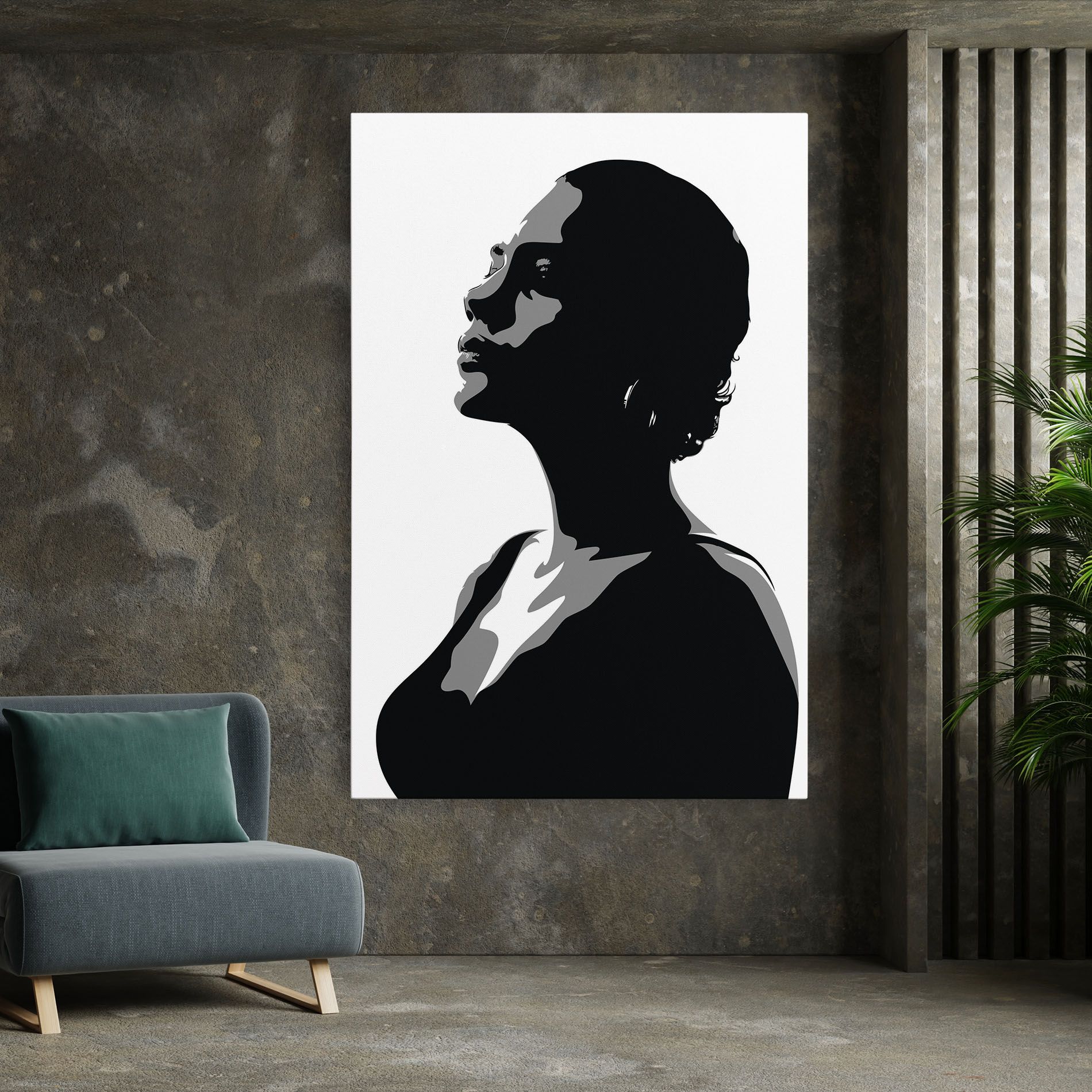 Black Woman Shilouette mockup 7