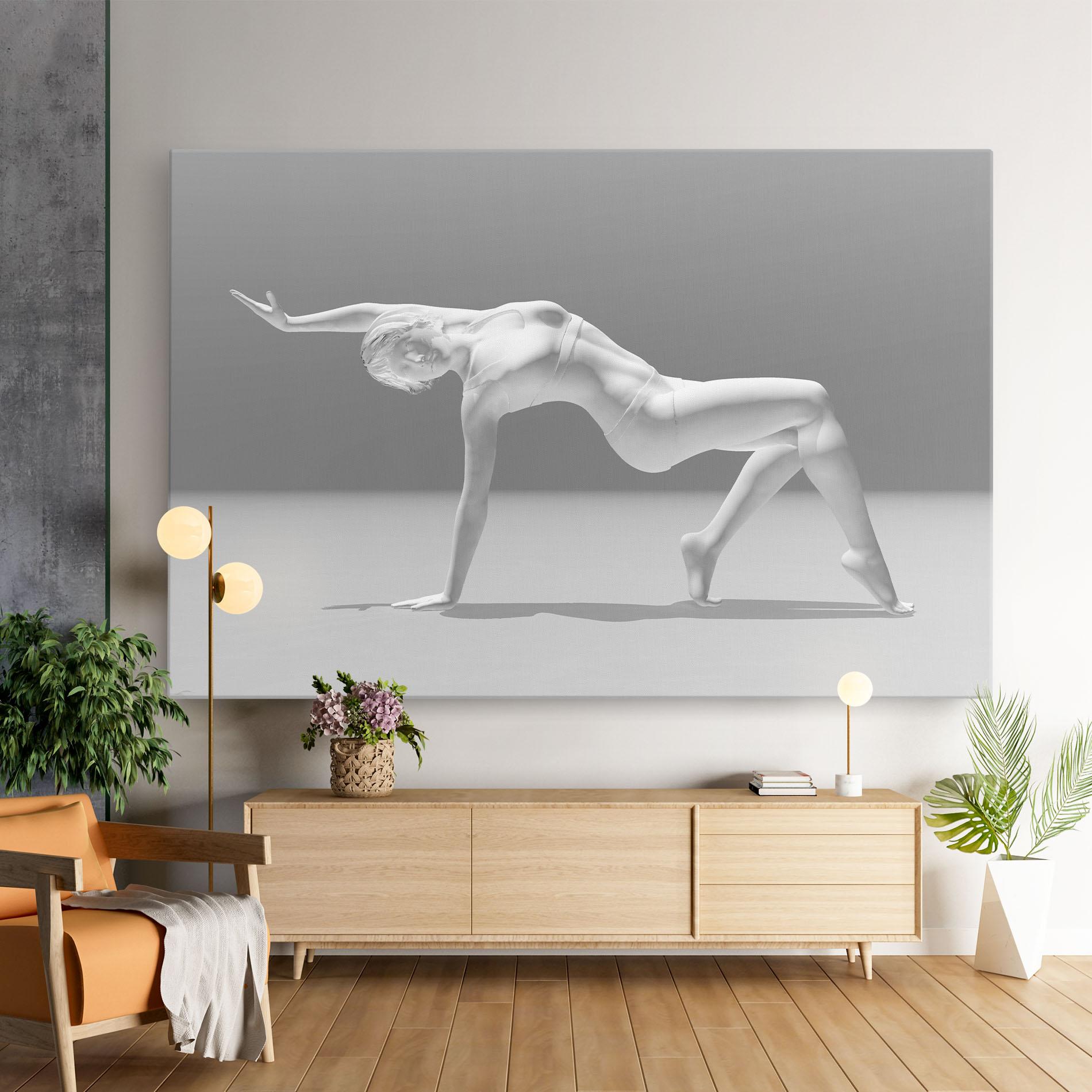 Картина на платно 3d Gymnastic Pose mockup 9