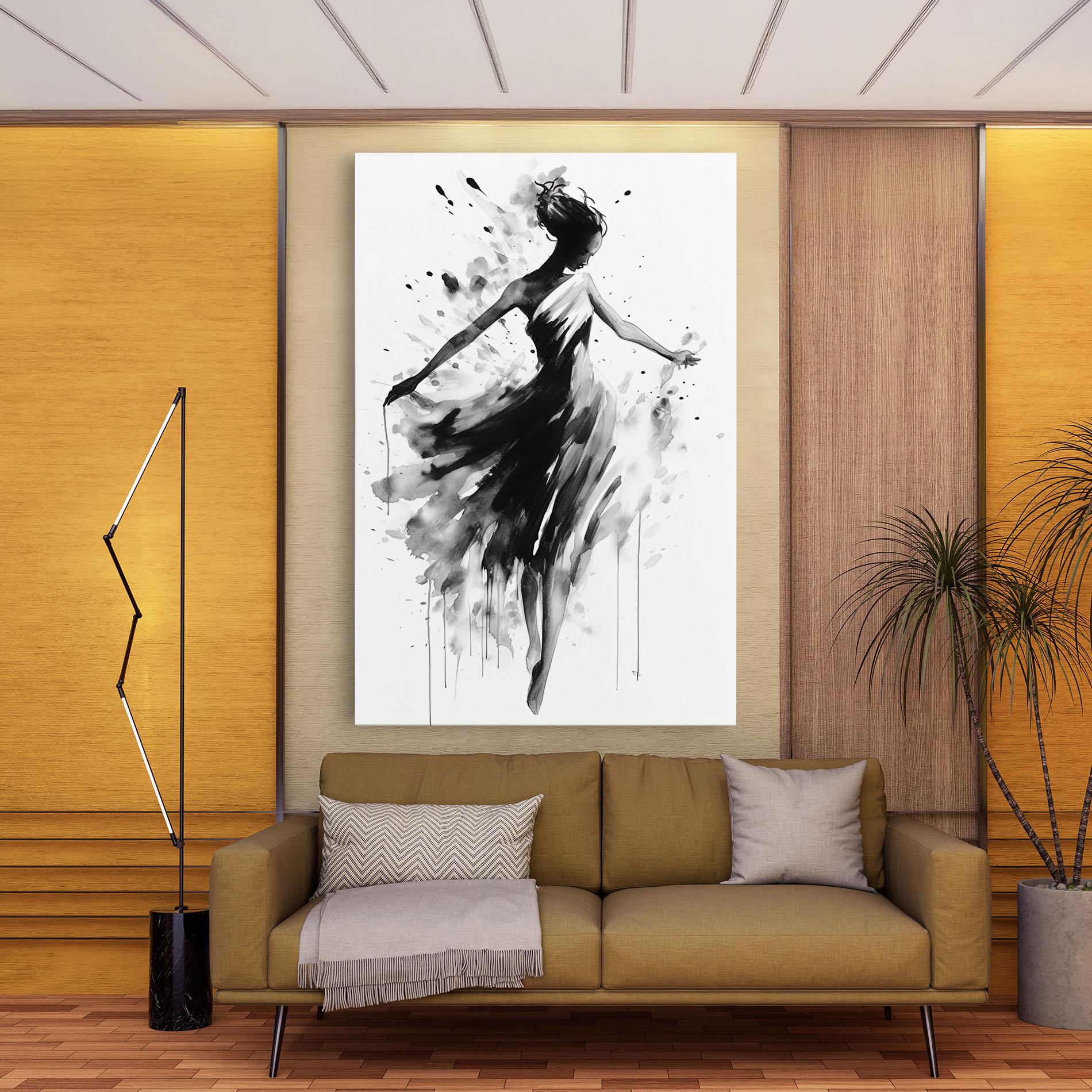 Картина на платно Beautiful Dancing Woman mockup 9