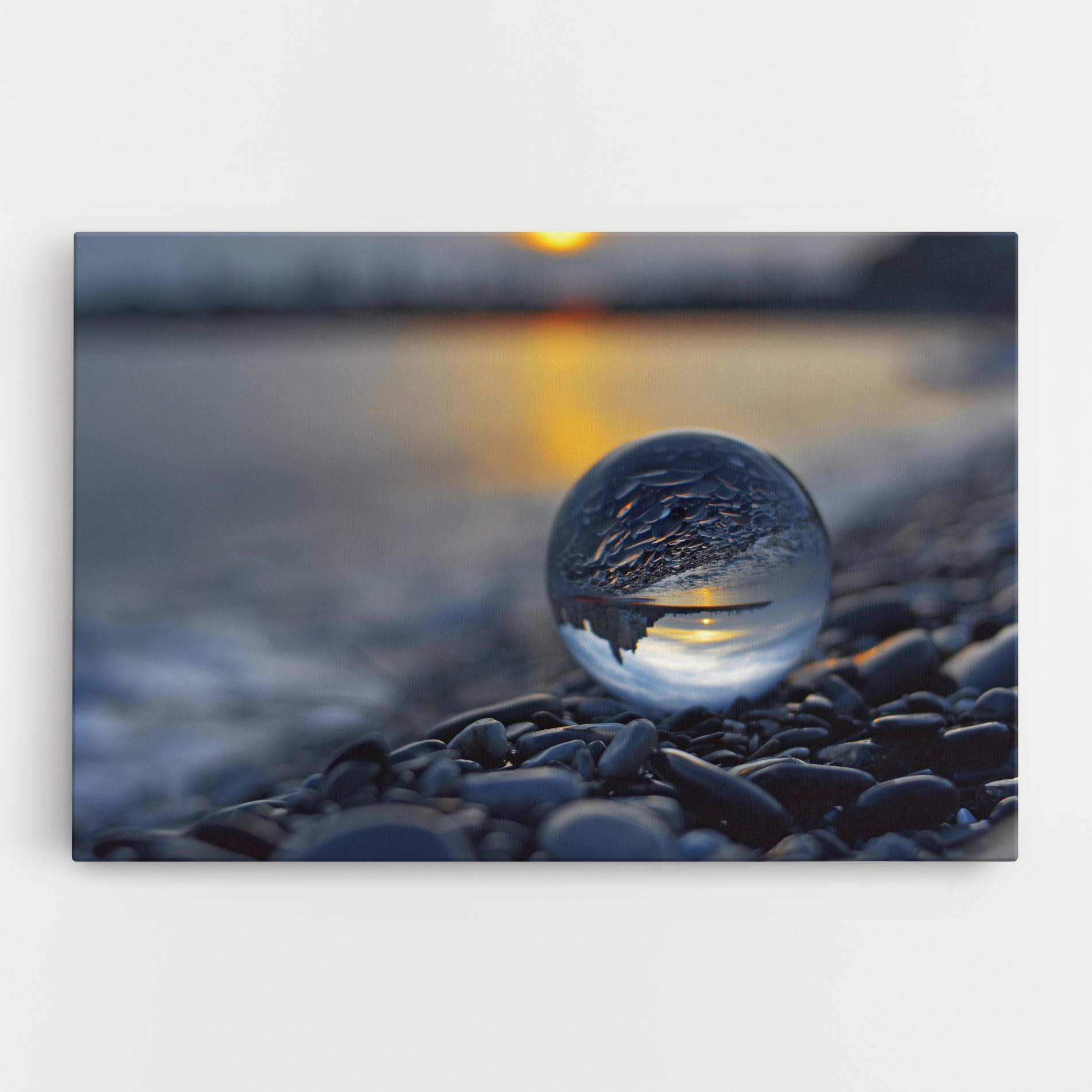 Картина на платно Sunset Lensball mockup 0