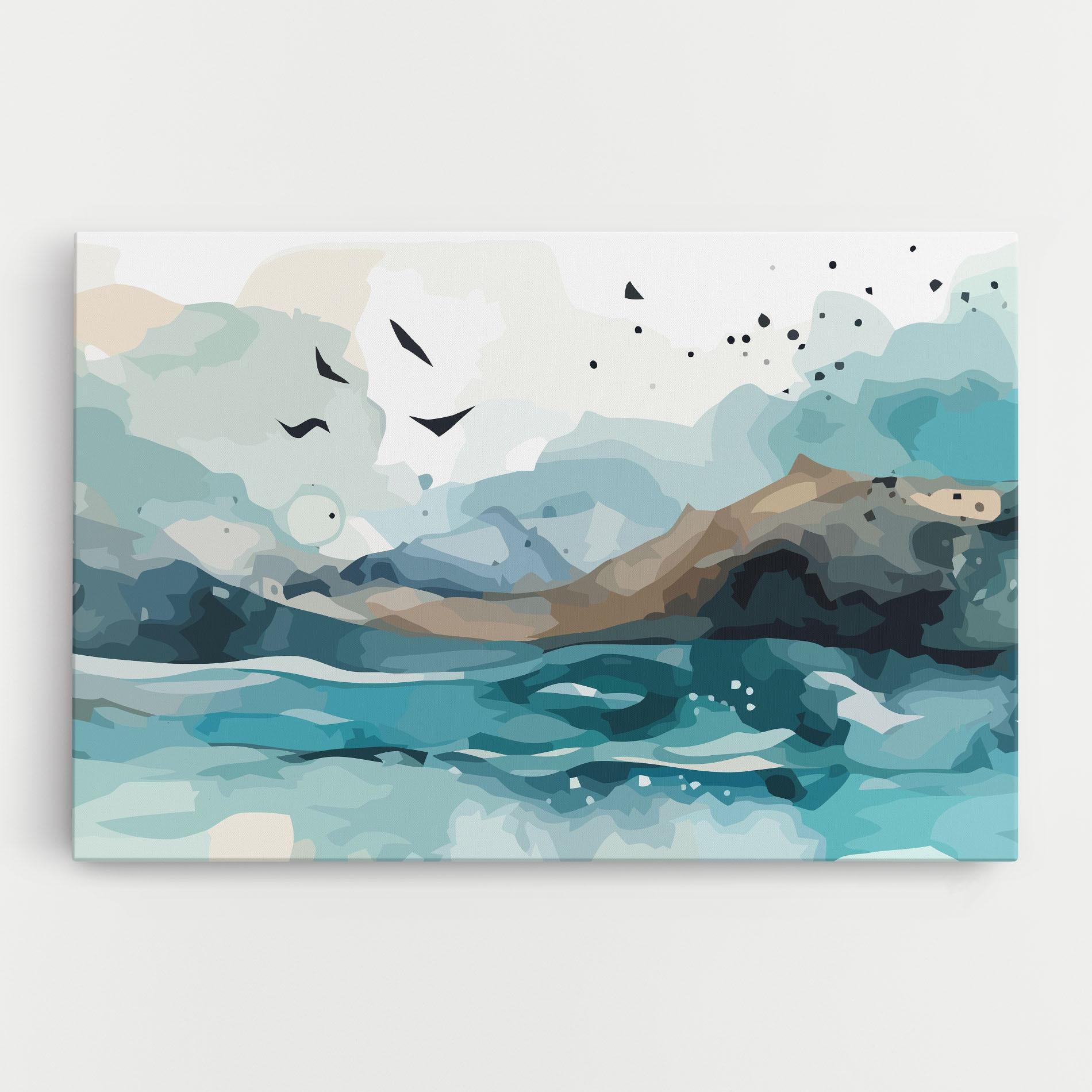 Картина на платно Water Birds mockup 0
