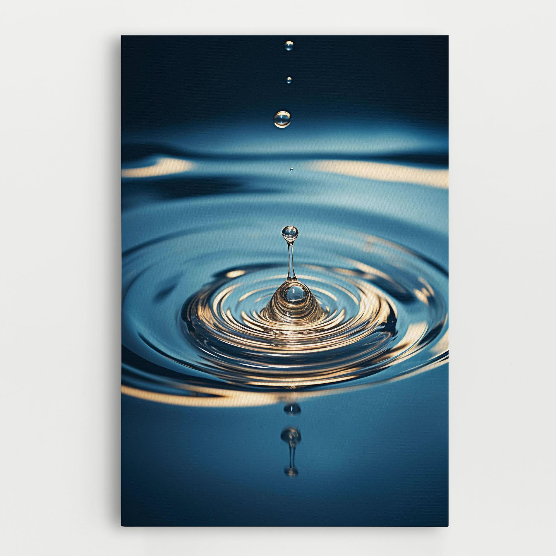 Картина на платно Cream Water Drop mockup 0