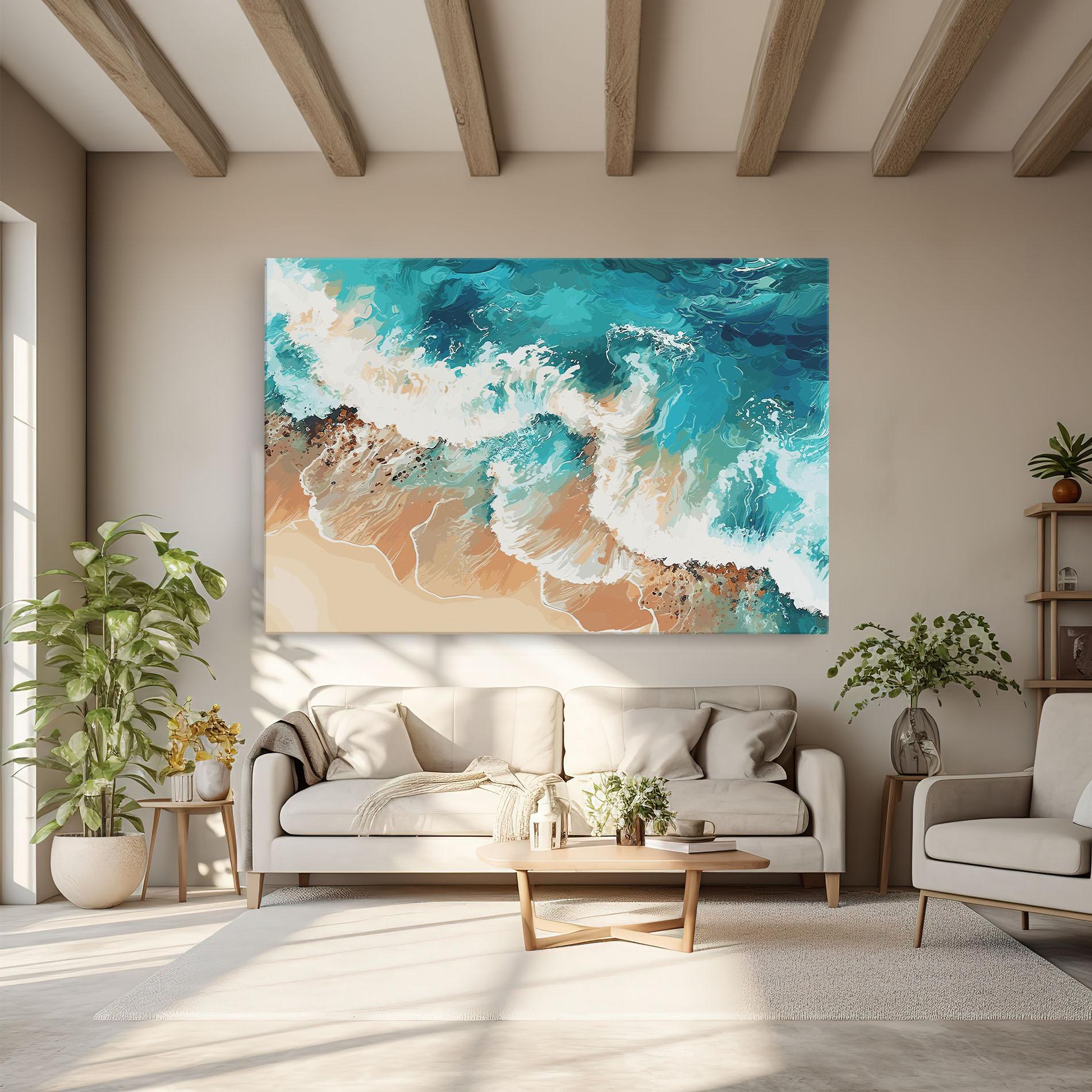 Картина на платно Artistic Waves mockup 6