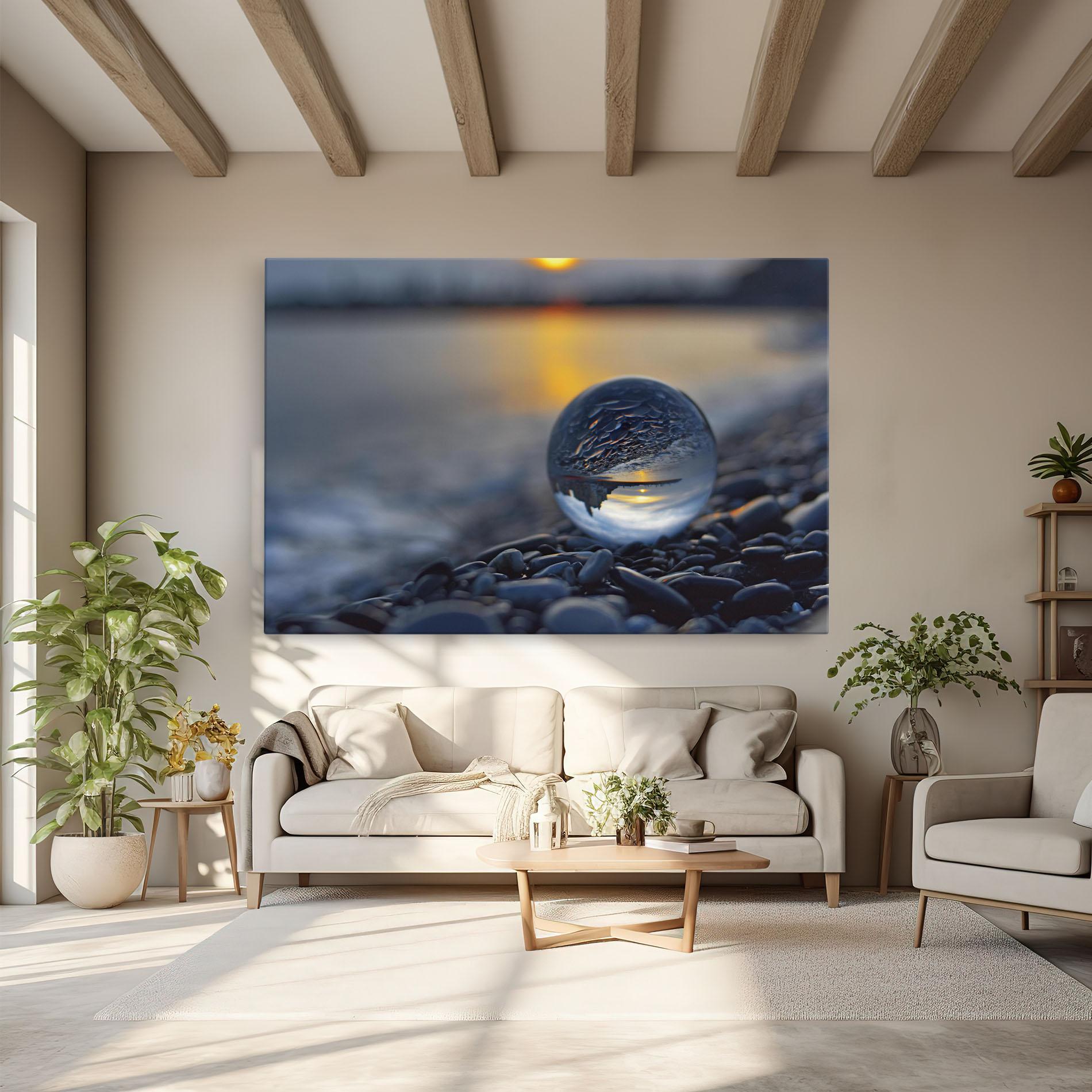 Картина на платно Sunset Lensball mockup 6