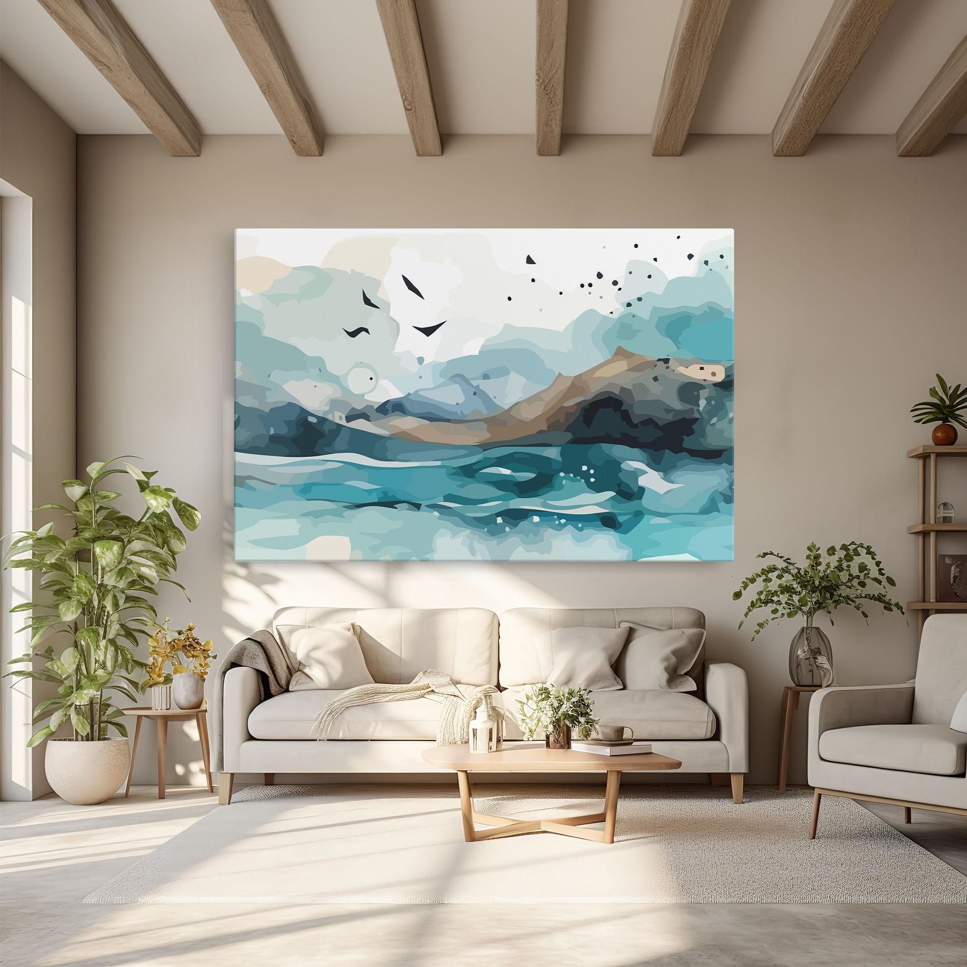 Картина на платно Water Birds mockup 6