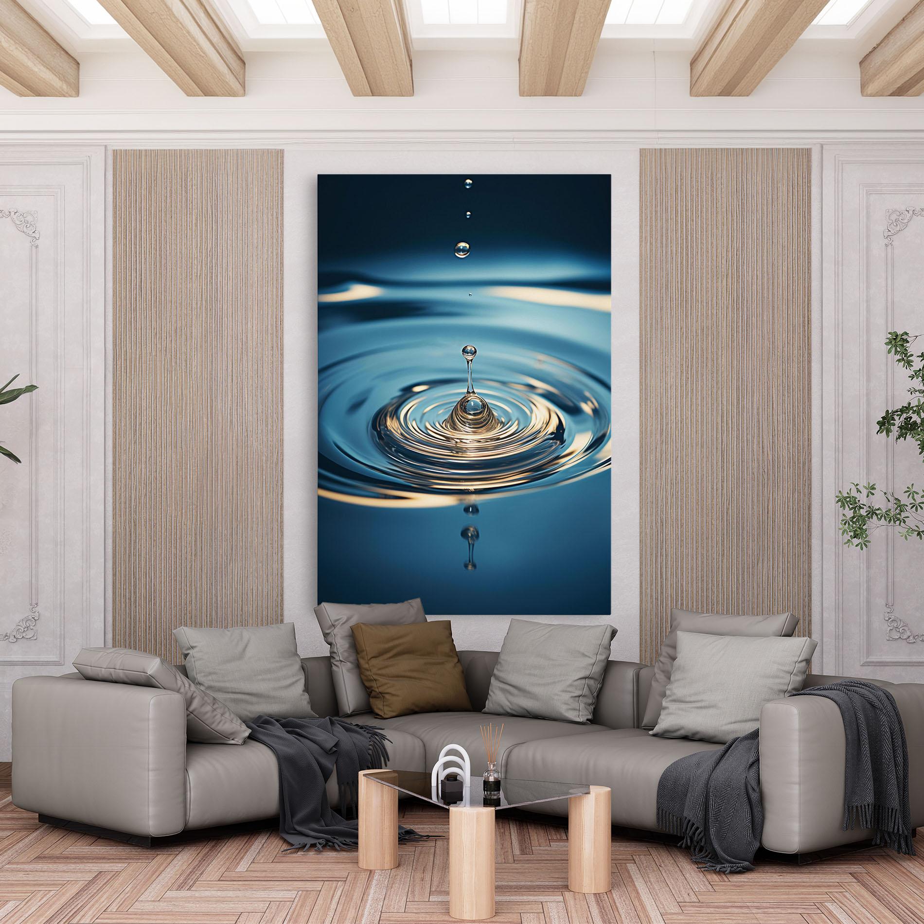 Картина на платно Cream Water Drop mockup 6