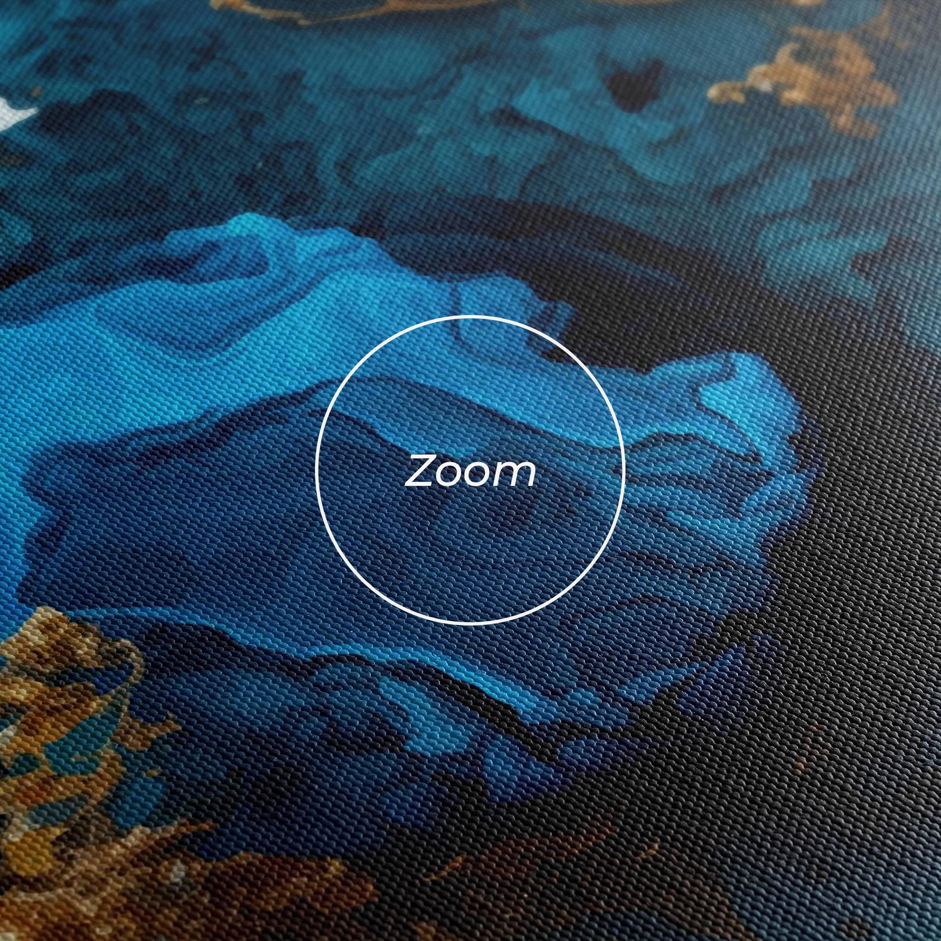 Картина на платно Blue Gold Wave mockup 3