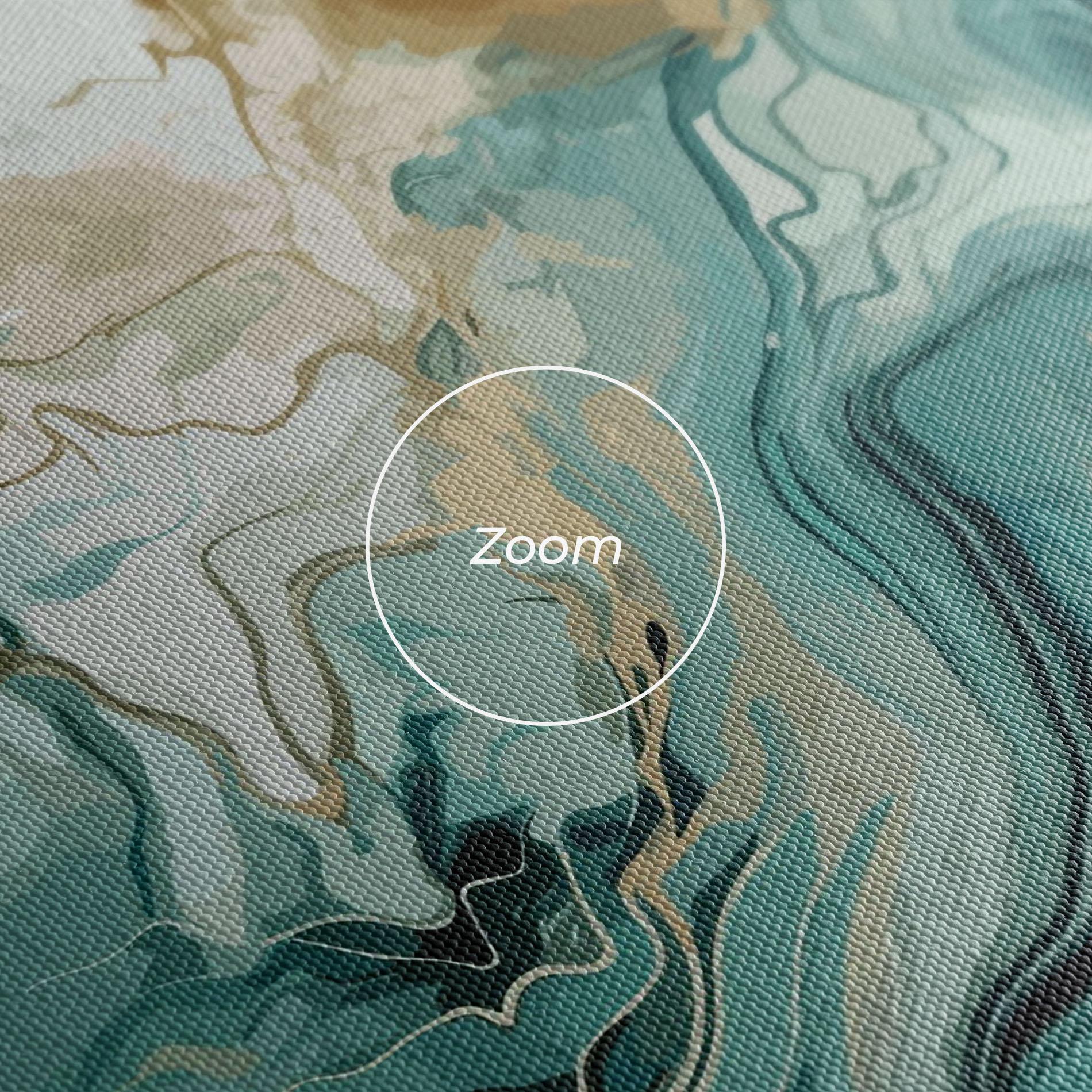 Картина на платно Green Gold Water mockup 3