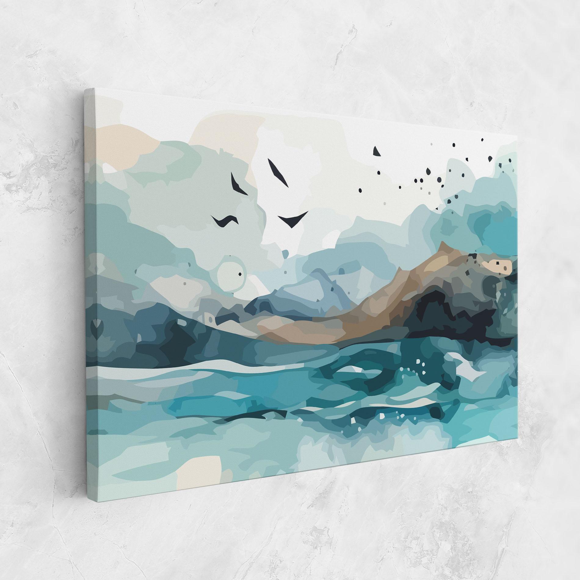 Картина на платно Water Birds mockup 1