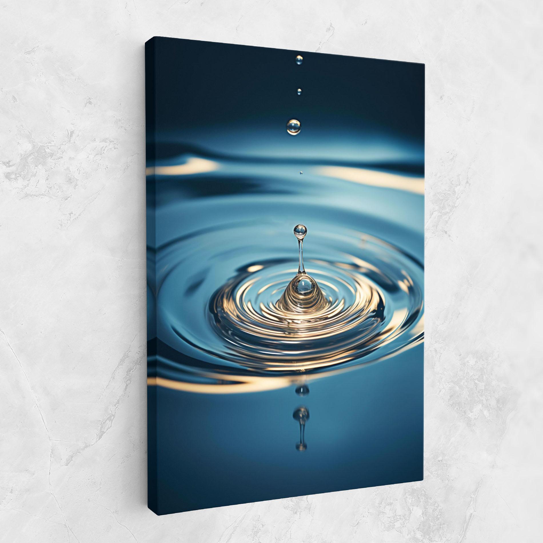 Картина на платно Cream Water Drop mockup 1