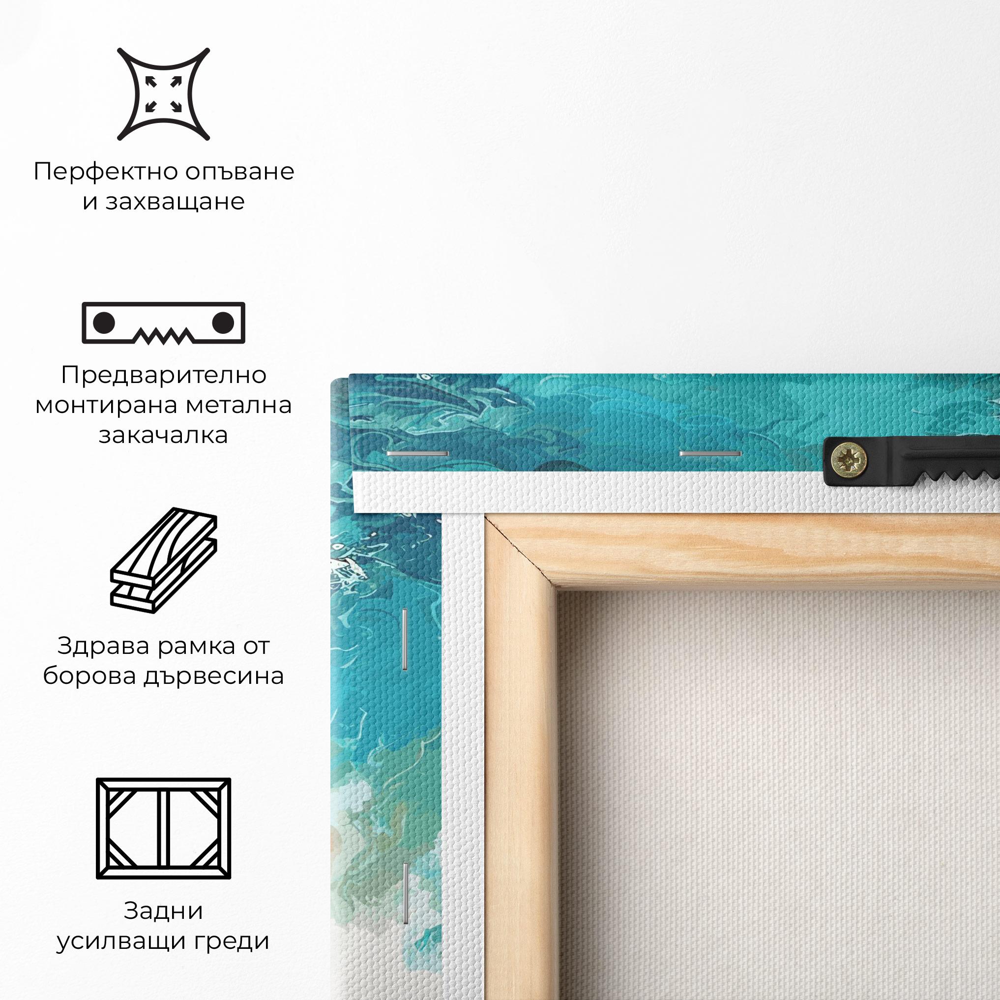 Картина на платно Artistic Waves mockup 5