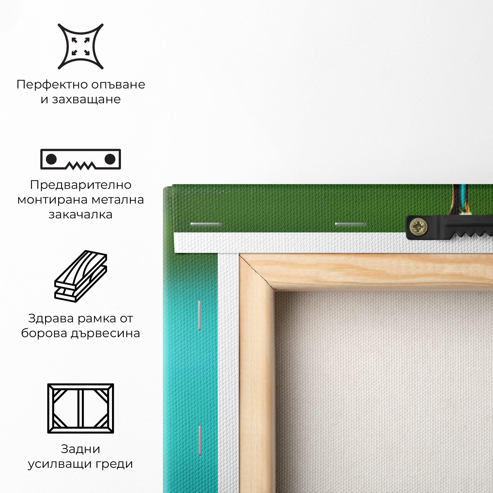 Картина на платно Big Green Drop mockup 5