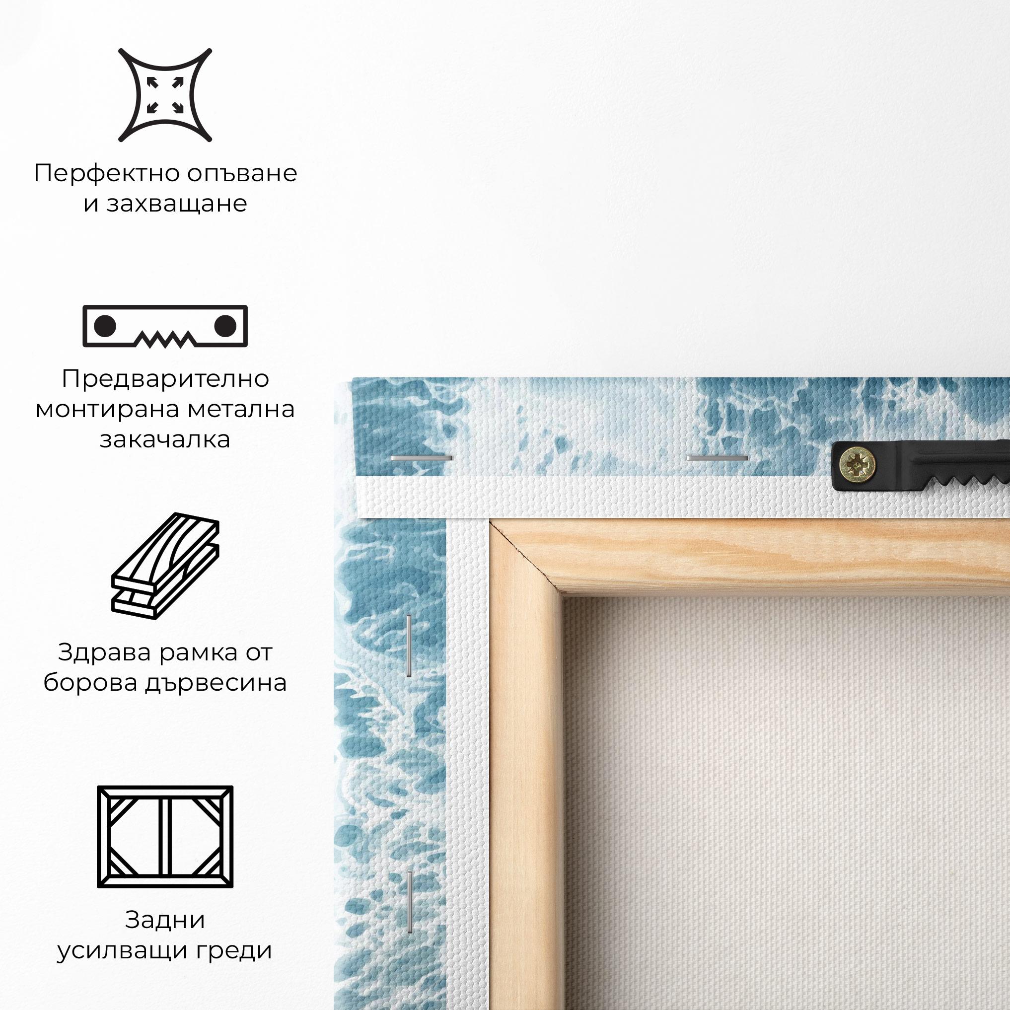 Картина на платно Light Blue Ocean mockup 5