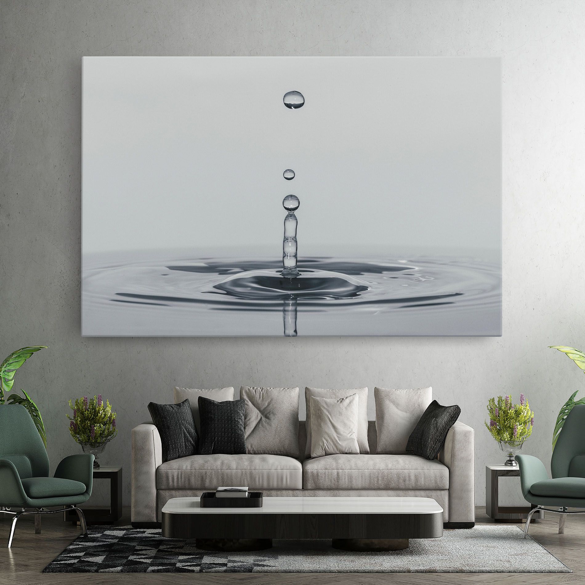 Grey Water Drop mockup 7