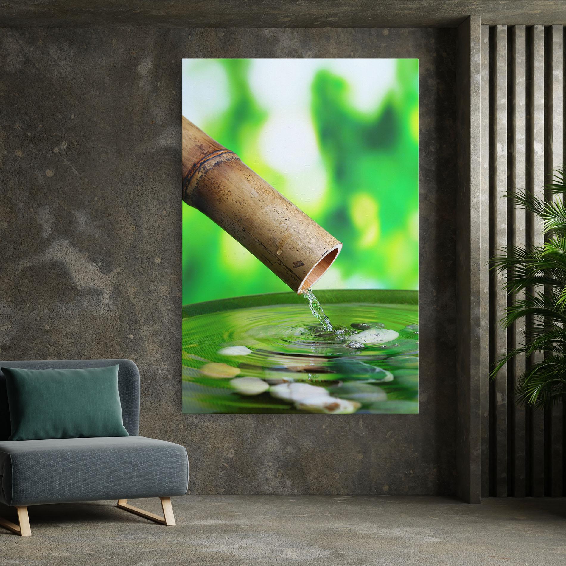 Картина на платно Bamboo Fountain mockup 7
